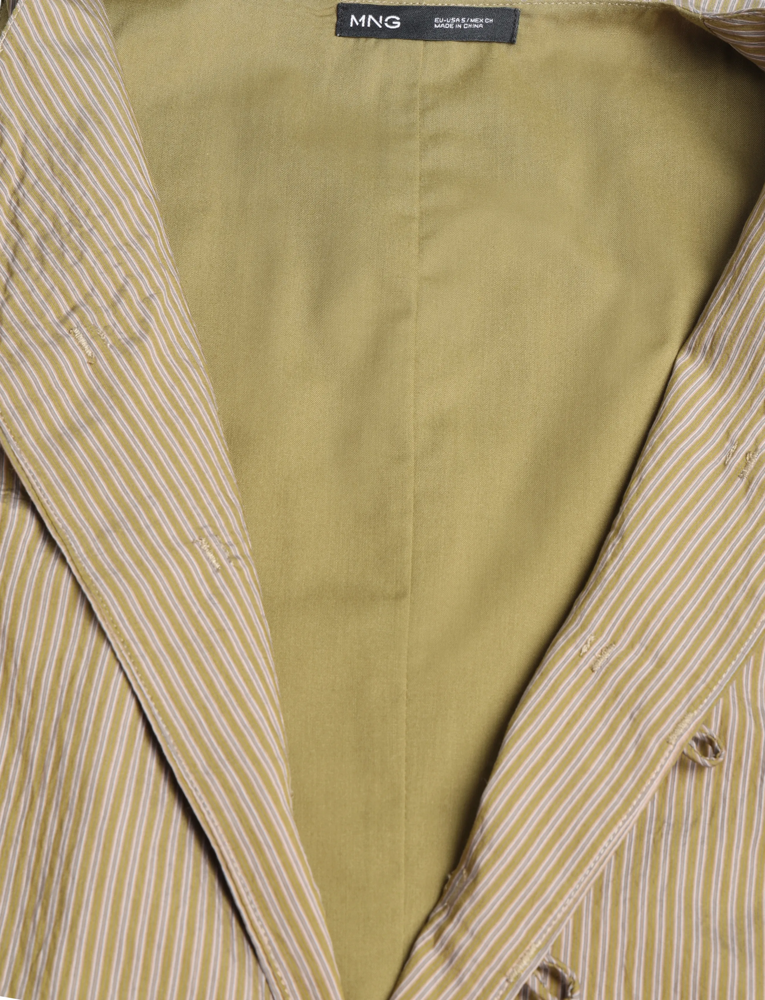 Mango - Alamar striped gilet - vårjackor - green - 4