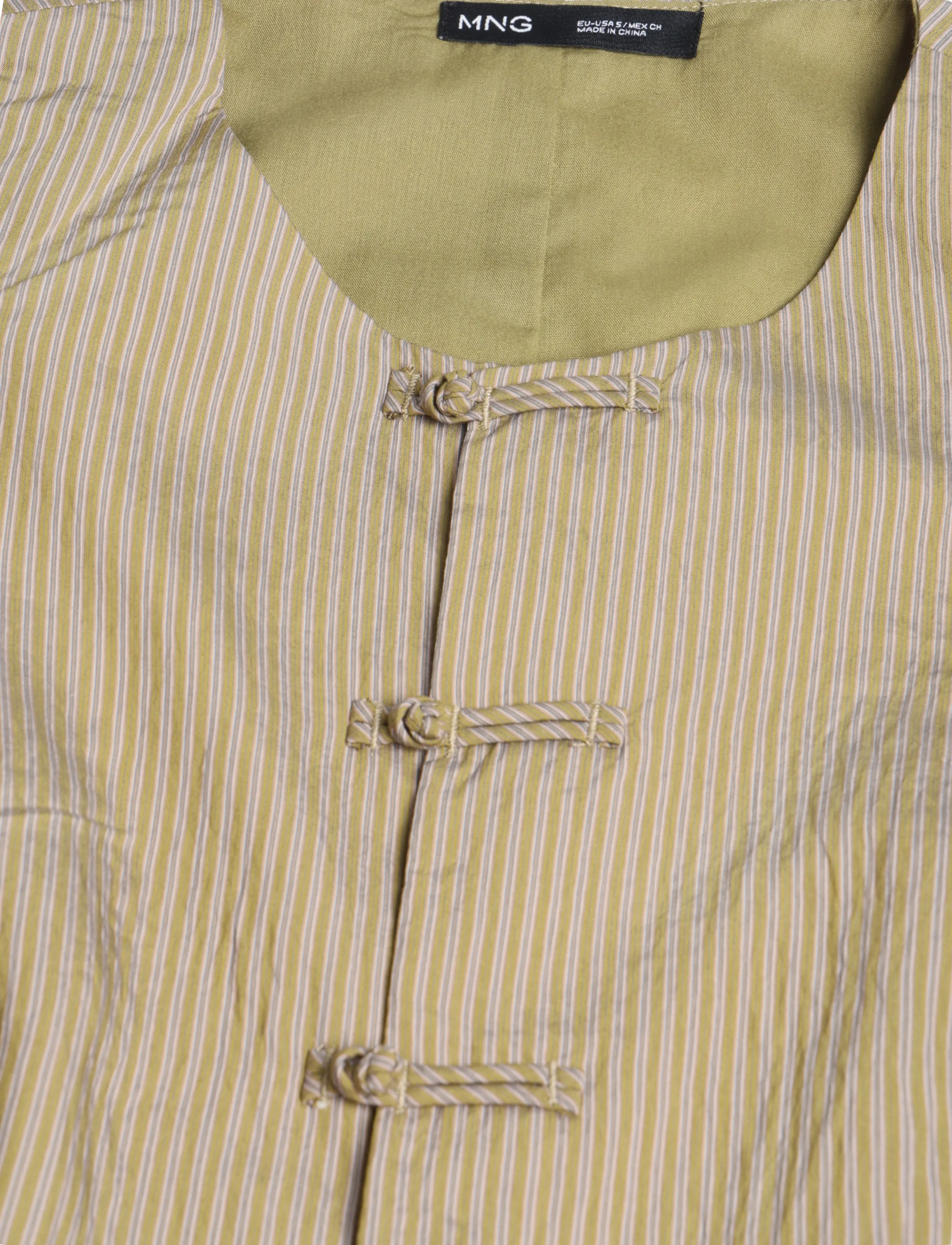 Mango - Alamar striped gilet - vårjackor - green - 5