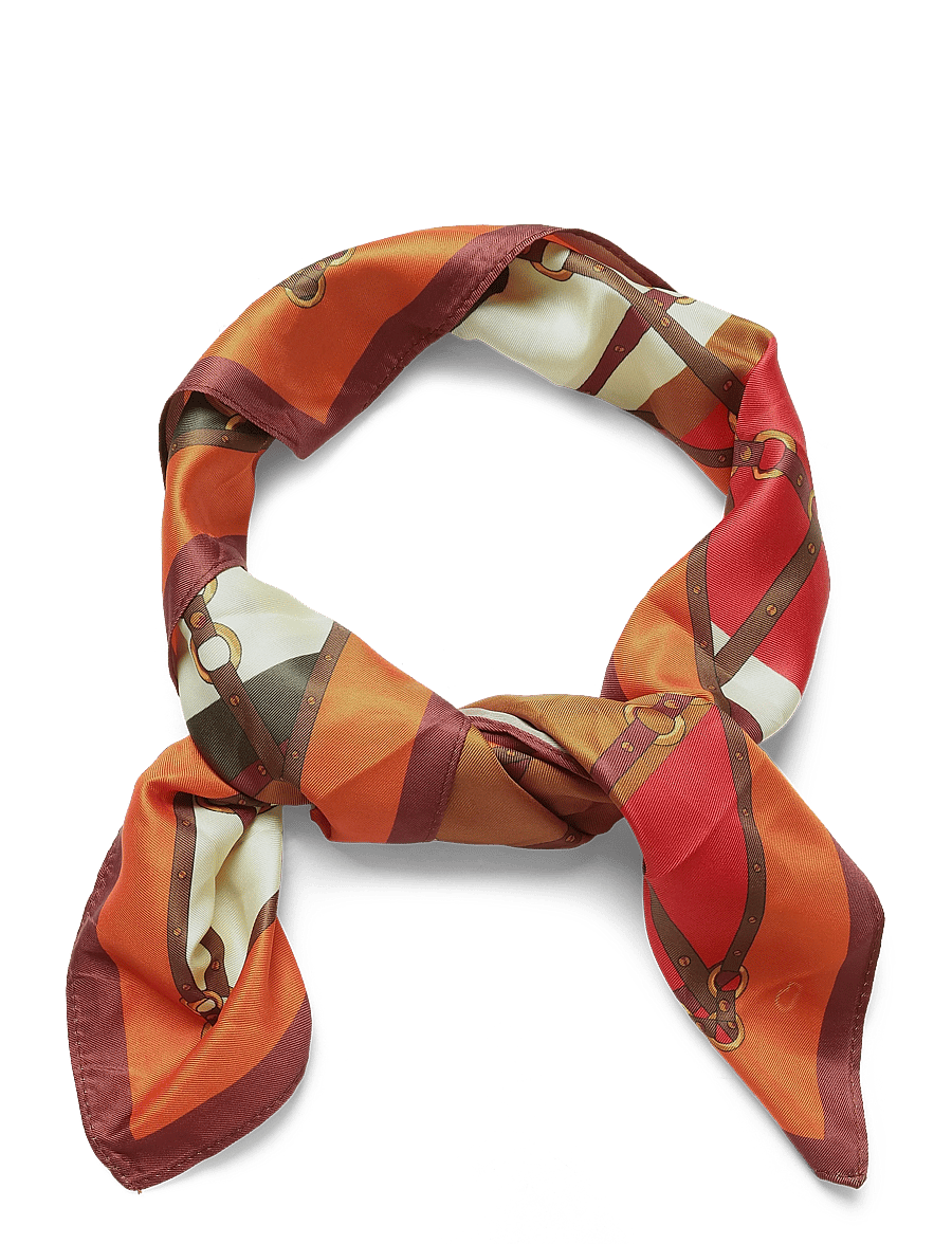 Mango - Geometric printed foulard - sjalar - orange - 0