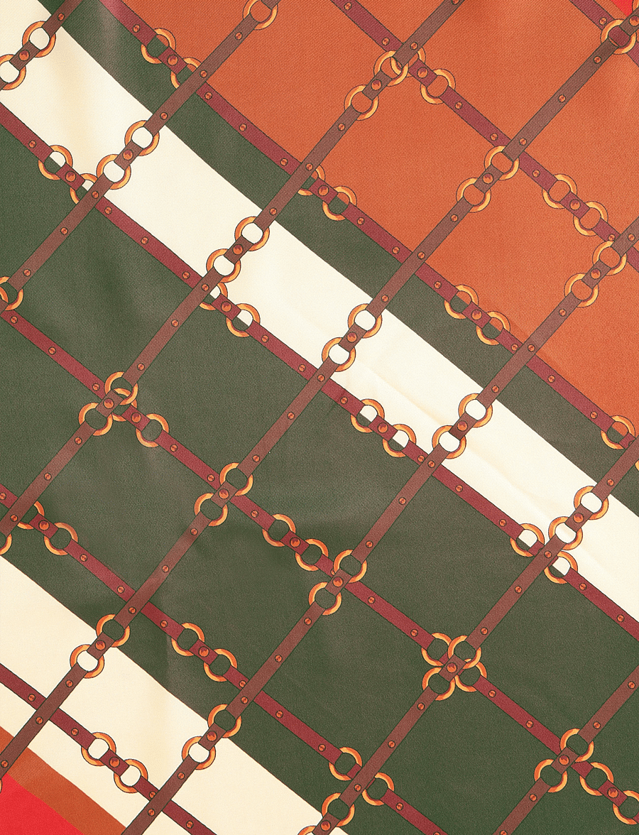 Mango - Geometric printed foulard - sjalar - orange - 2