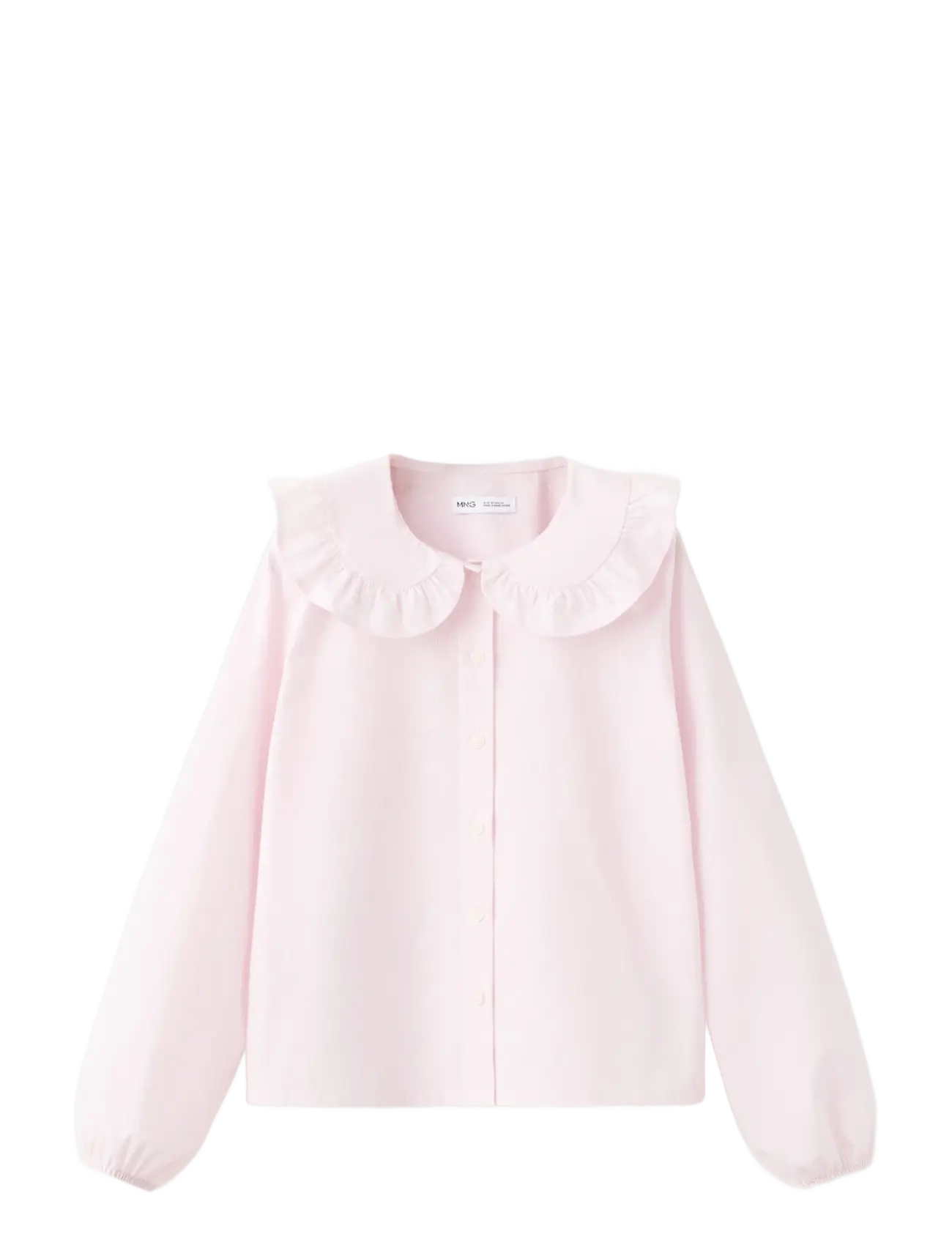 Mango Double Baby-Collar Shirt, 12, Pink, Skjorter > Langærmede Shirts, Børn