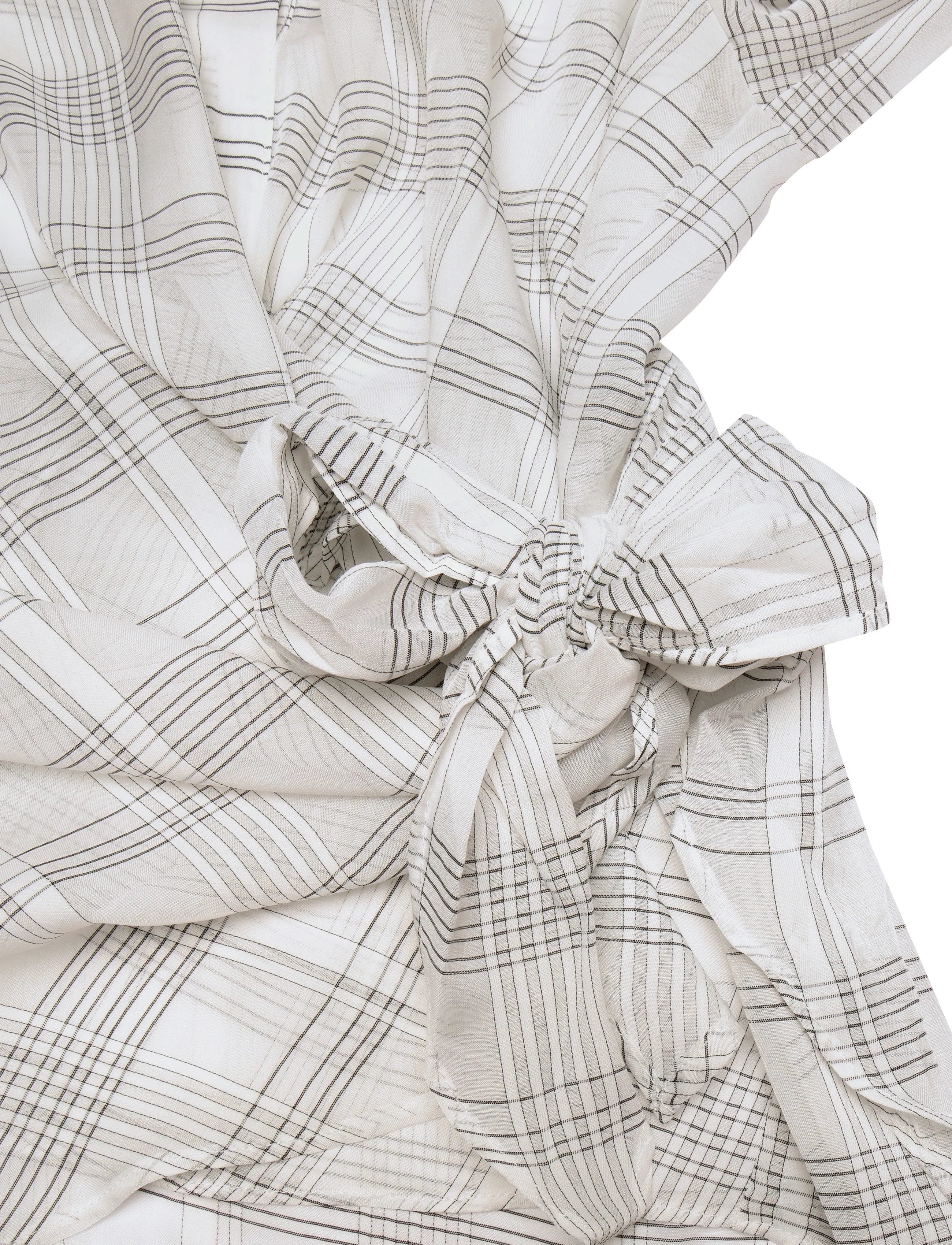 Mango - Bow check shirt - langærmede skjorter - light beige - 2