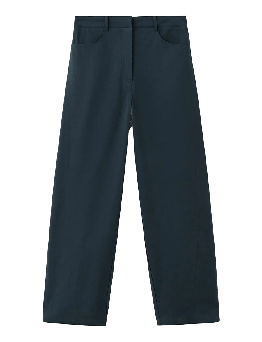 Mango - High-waisted balloon trousers - barrelbyxor - navy - 1
