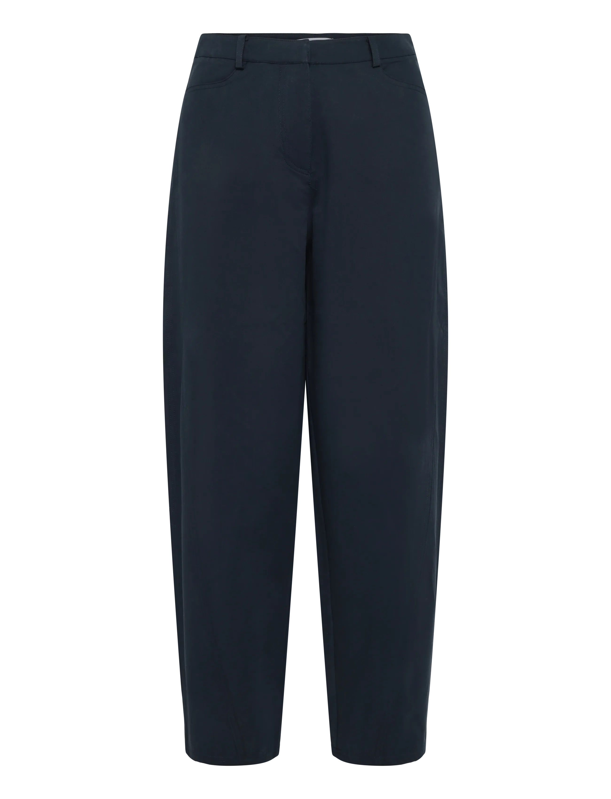 Mango - High-waisted balloon trousers - barrel-bukser - navy - 1