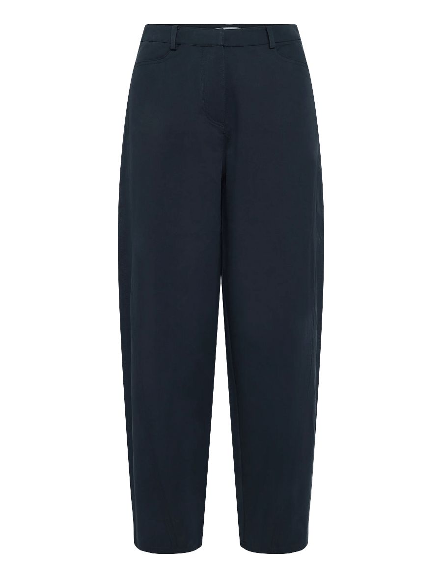 Mango - High-waisted balloon trousers - barrel-bukser - navy - 1