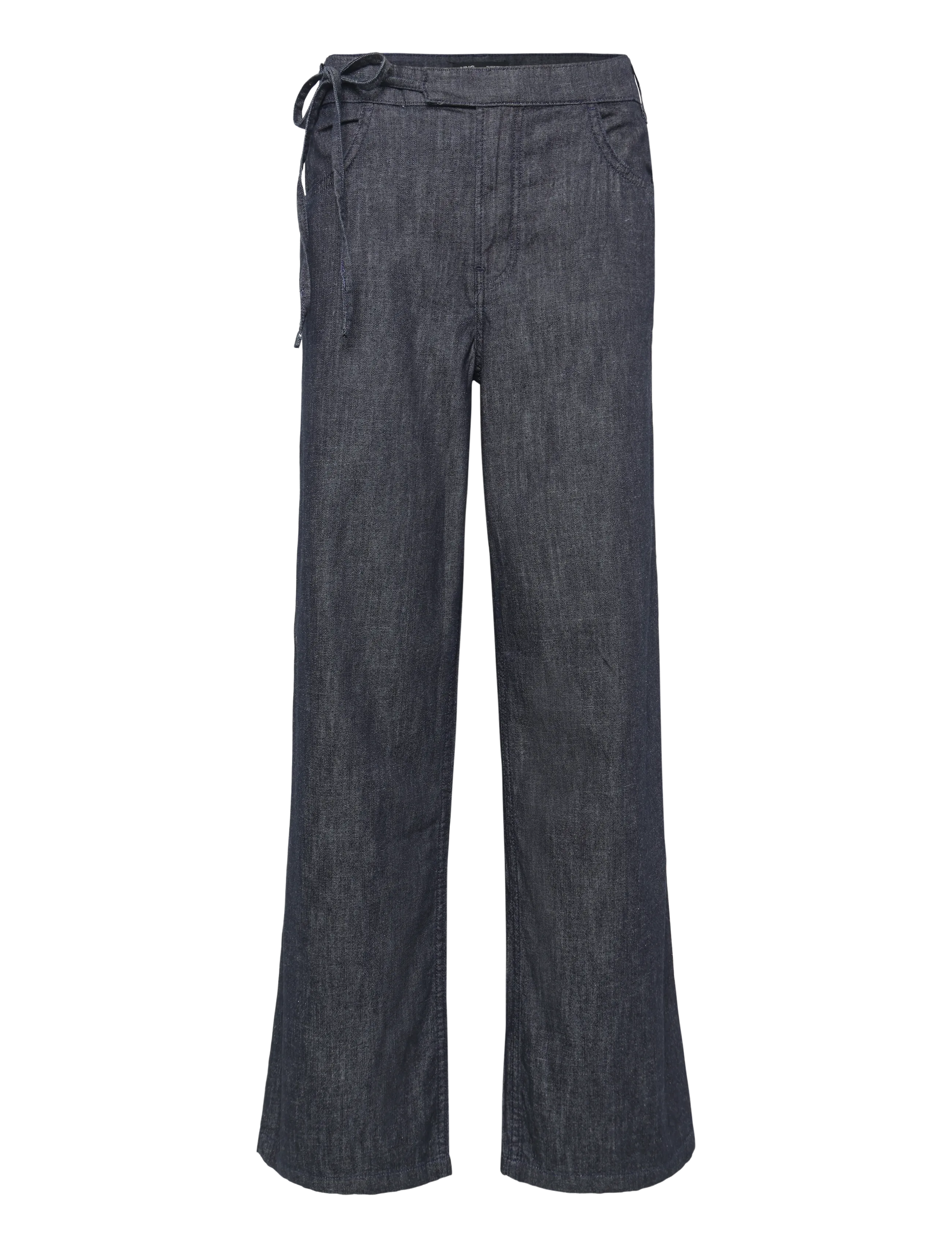Mango - Low-rise tie jeans - brede jeans - open blue - 1