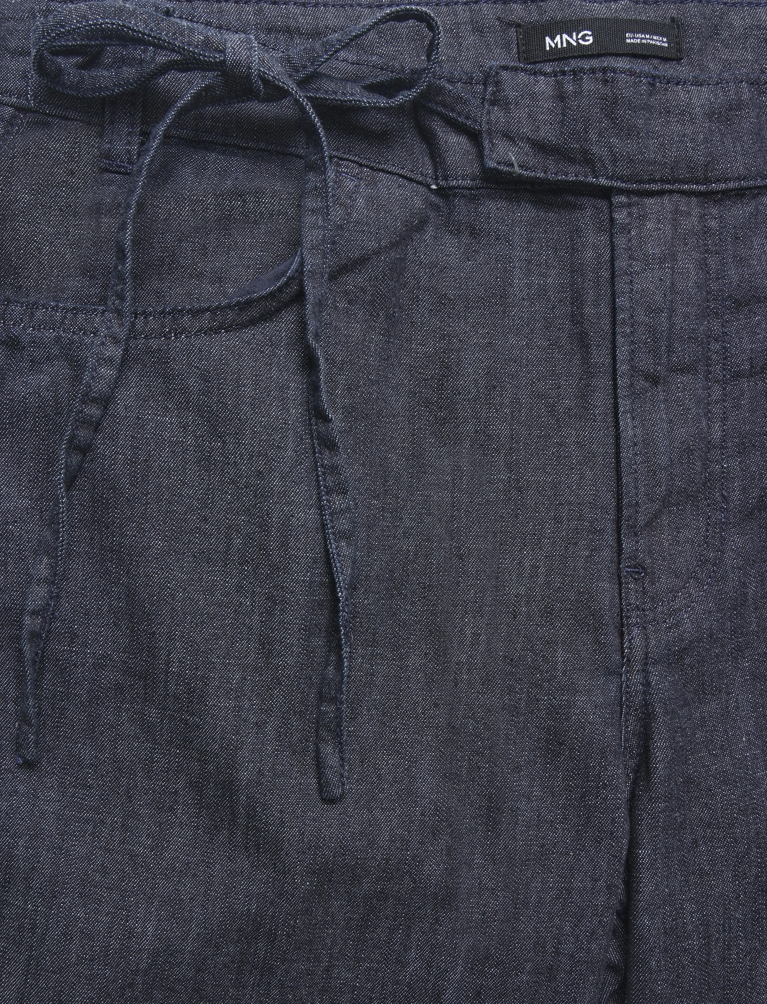 Mango - Low-rise tie jeans - brede jeans - open blue - 4