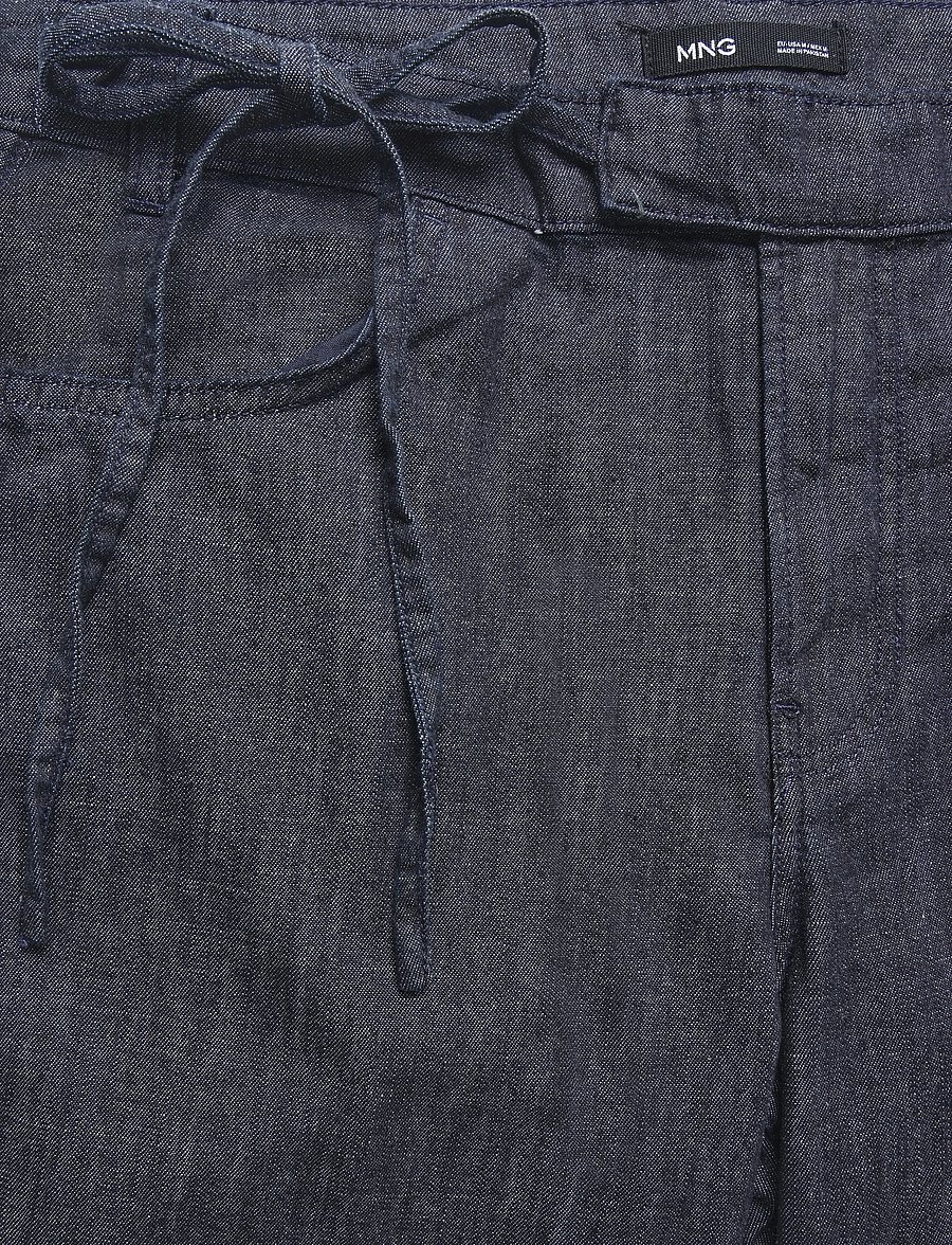 Mango - Low-rise tie jeans - brede jeans - open blue - 4