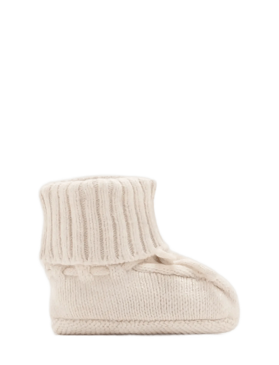 Mango - Knitted booties with bow - baby-socken - lt pastel brown - 0