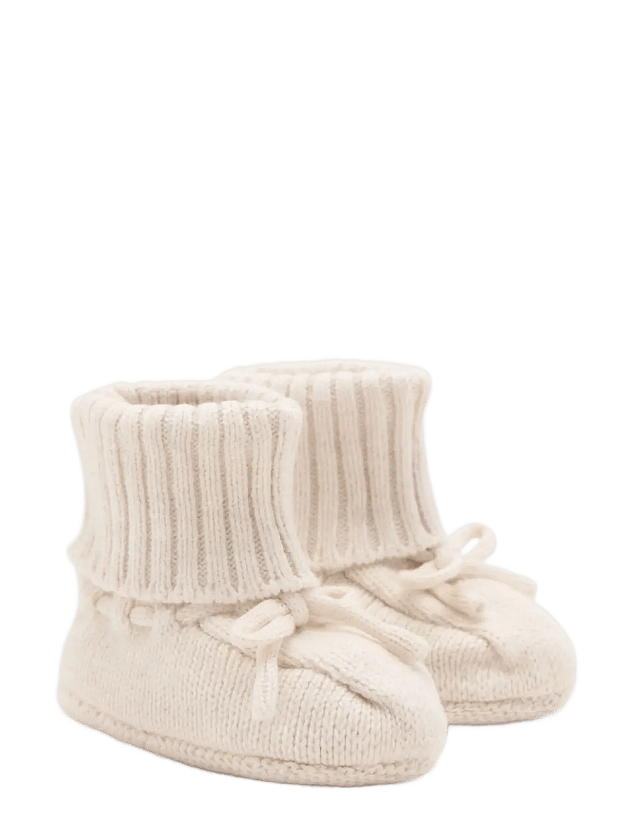 Mango - Knitted booties with bow - baby-socken - lt pastel brown - 1