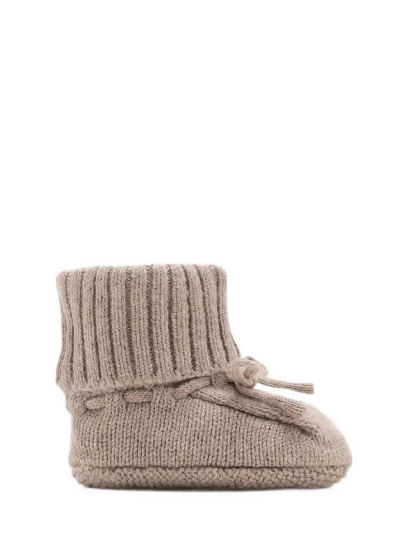 Mango Knitted booties with bow - Mango - MEDIUM BROWN / brown