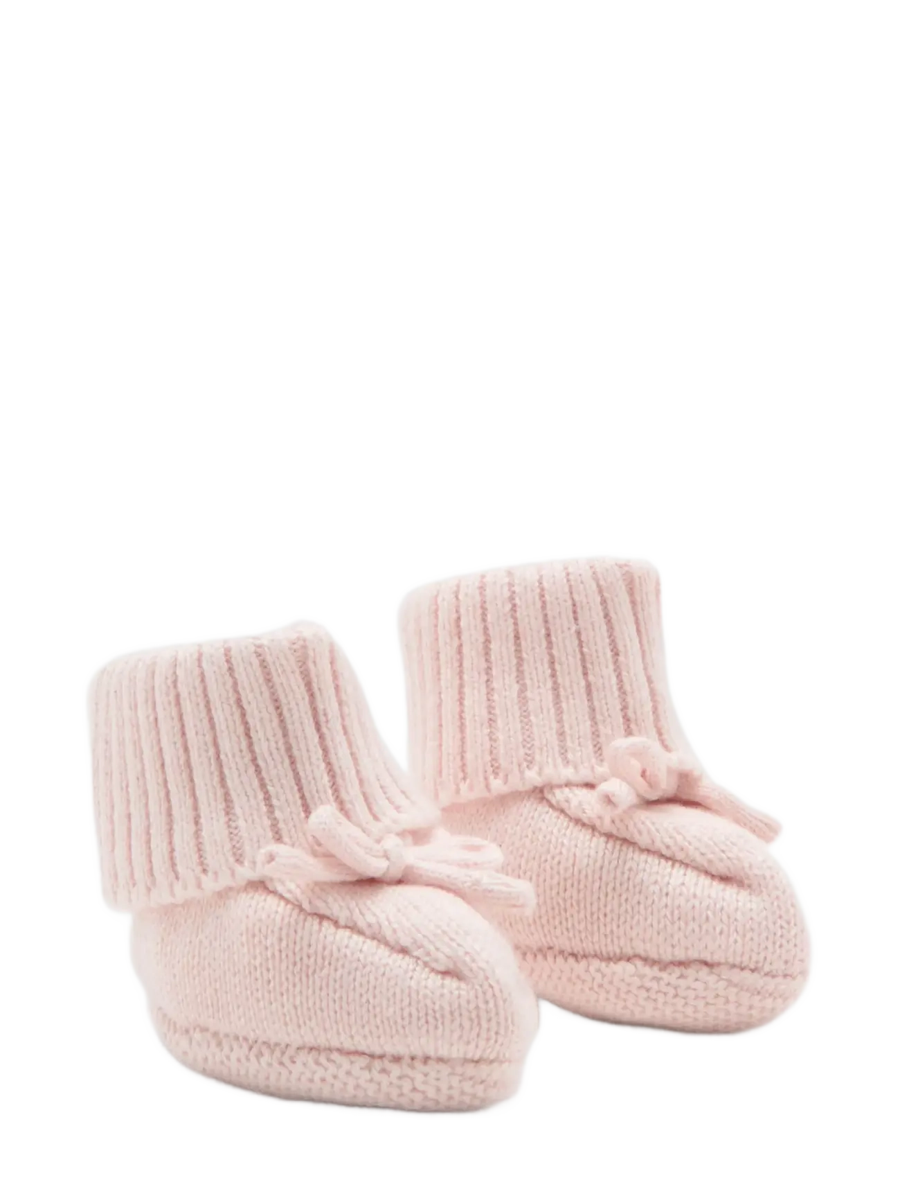 Mango - Knitted booties with bow - shoppa efter ålder - pink - 1