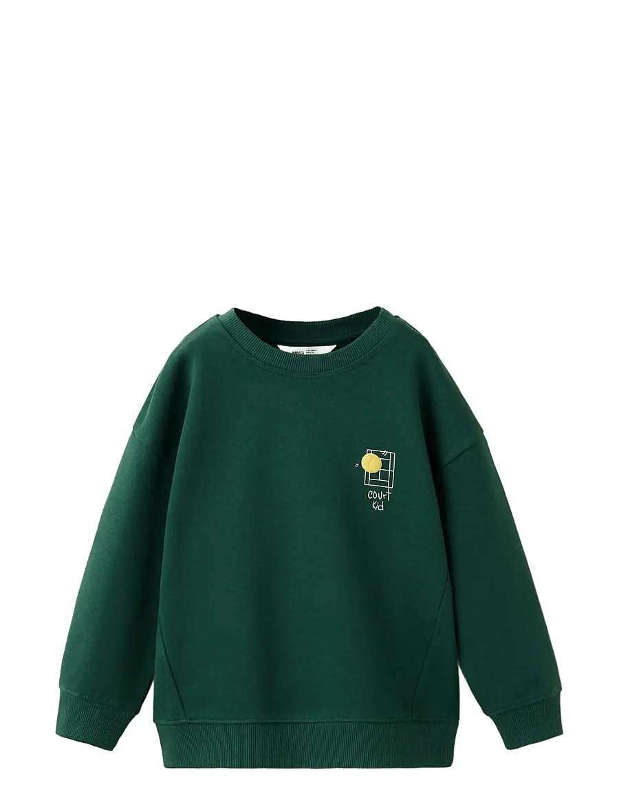 Mango - 100% cotton sweatshirt with trainers design - pullover - dark green - 0