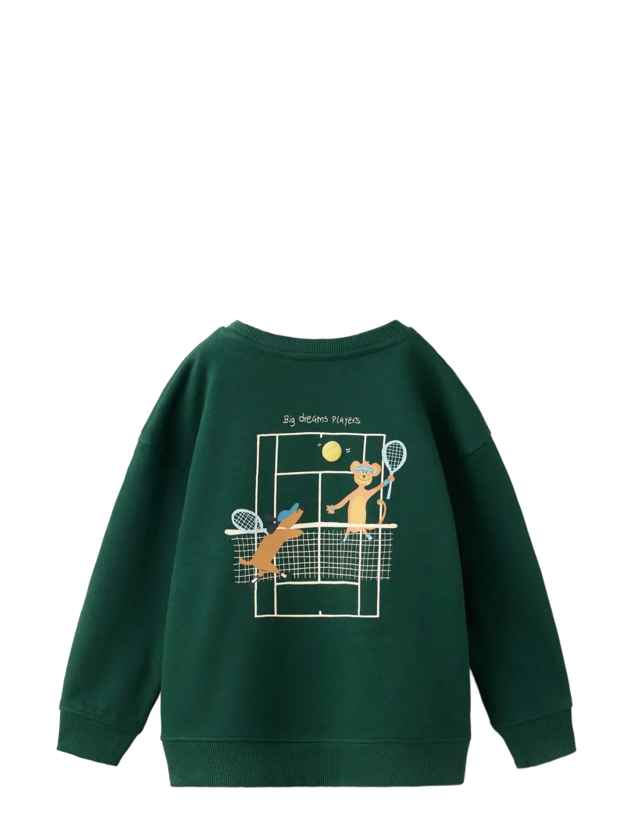 Mango - 100% cotton sweatshirt with trainers design - trøjer - dark green - 1