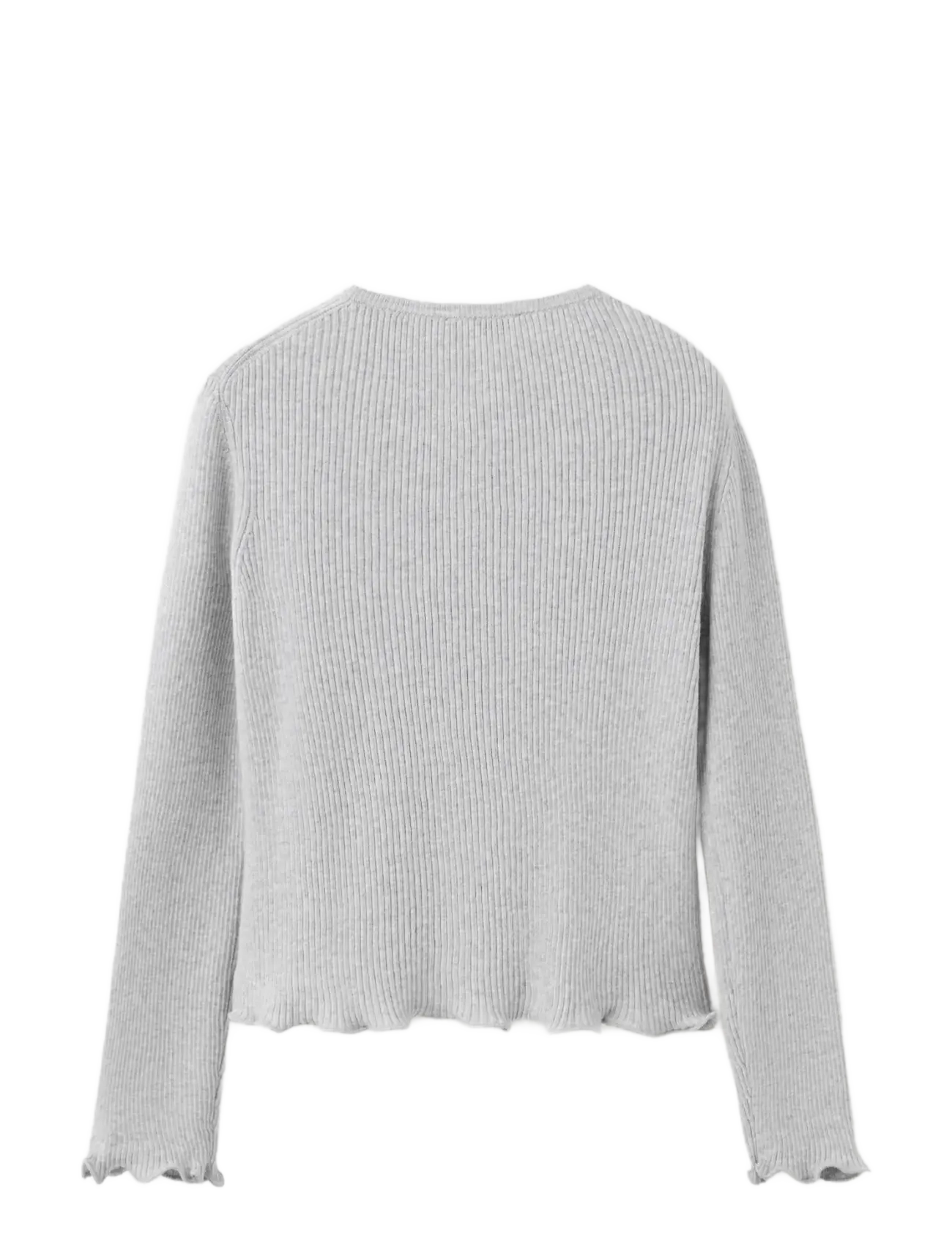Mango - Ribbed cotton-blend cardigan - lt pastel grey - 1