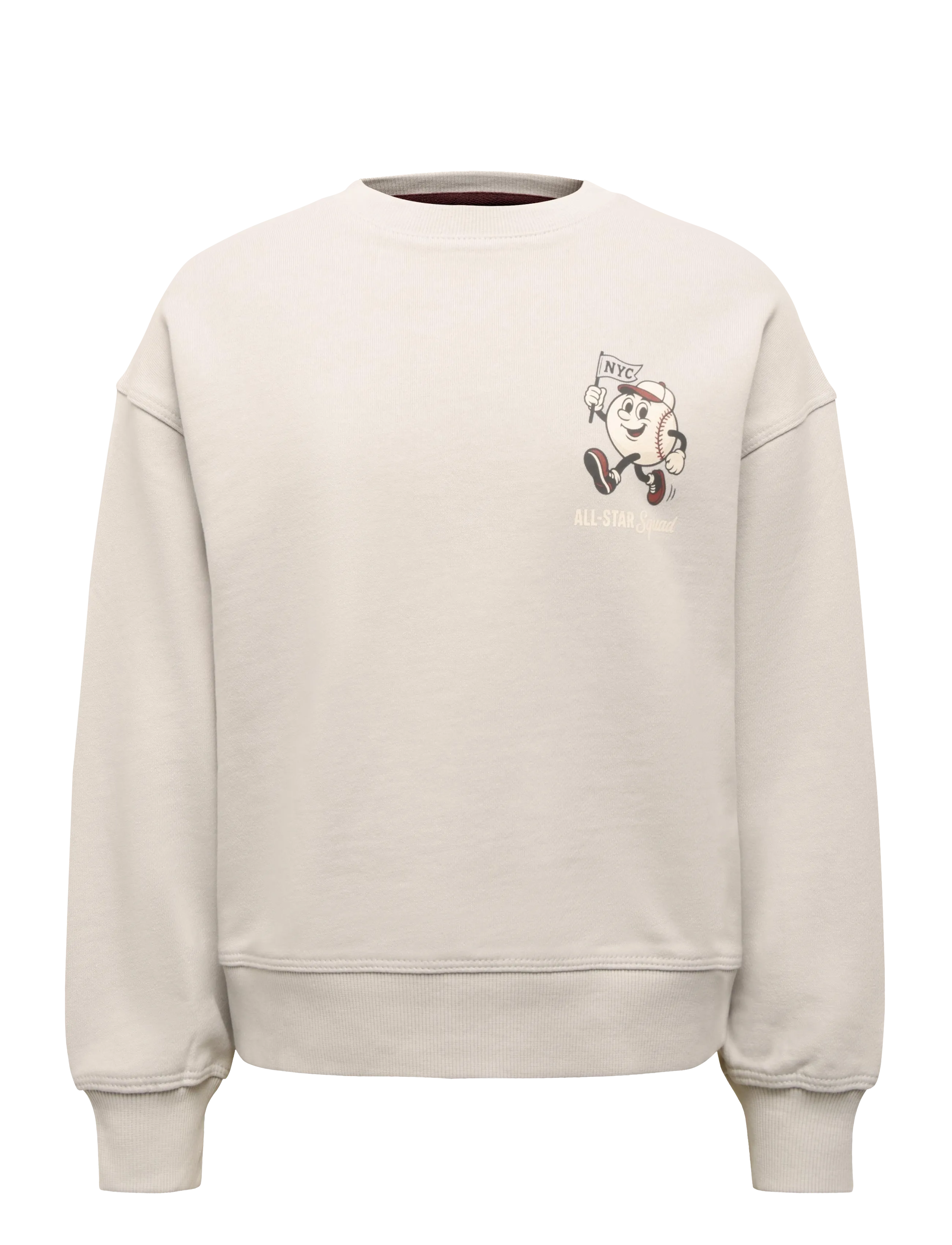 Mango Sudadera Manu1, 116, White, Sweatshirts & Hættetrøjer > Sweatshirts, Børn