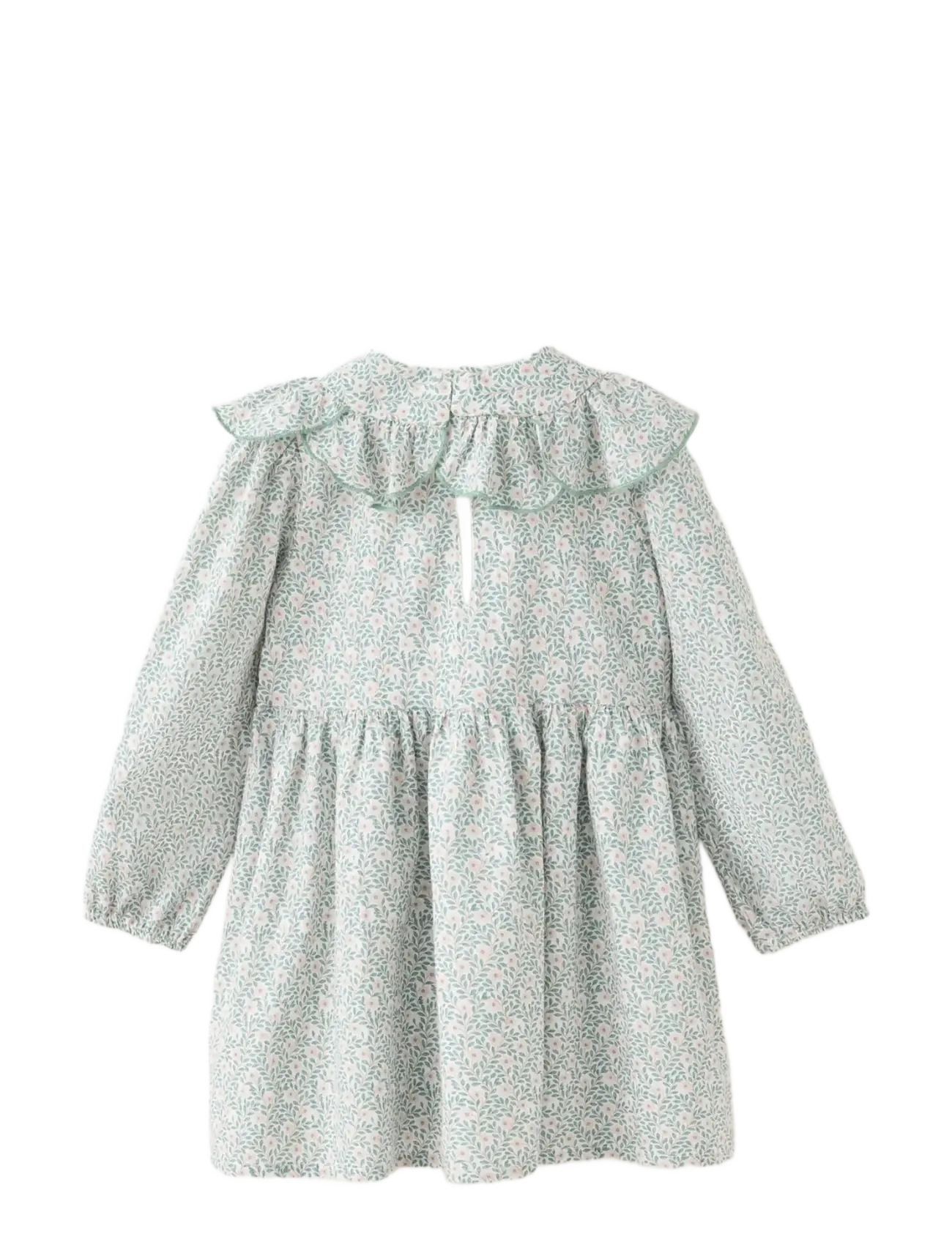 Mango - Printed dress with babydoll collar - natural white - 1