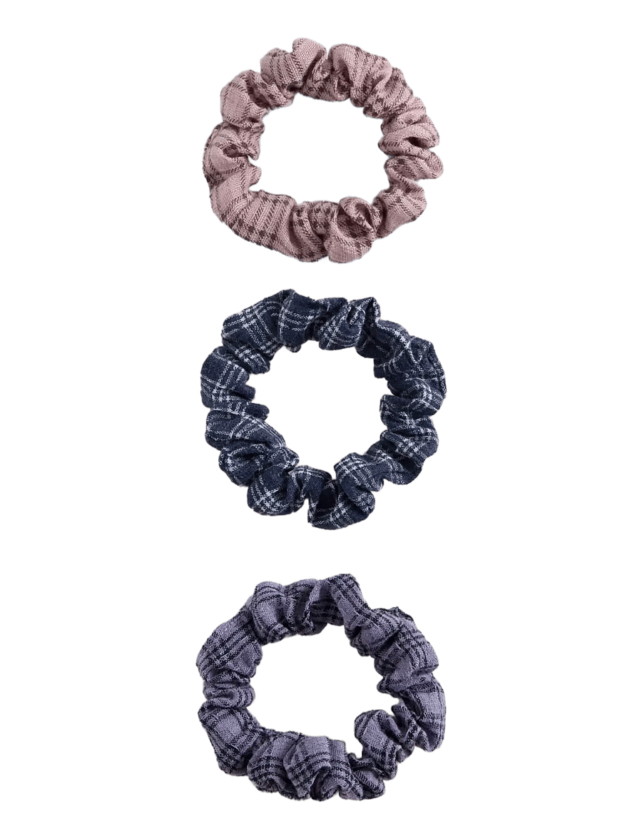 Mango - Pack of 3 checked scrunchies - hårbånd og hårsnore - lt-pastel pink - 0