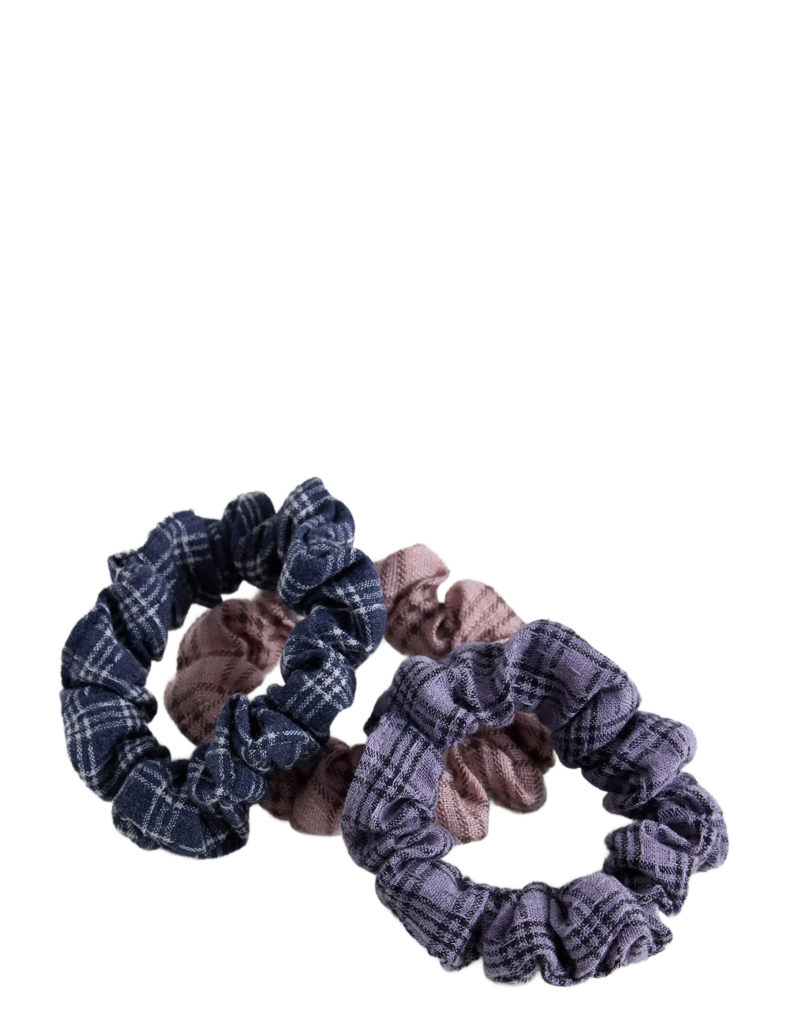 Mango - Pack of 3 checked scrunchies - lt-pastel pink - 1