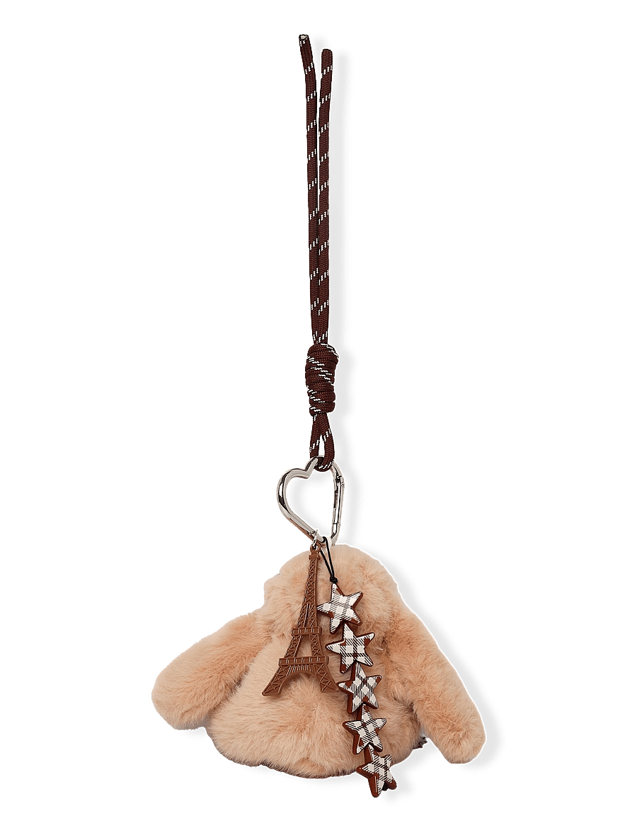 Mango - Bunny charm keychain - nyckelringar - lt pastel brown - 1