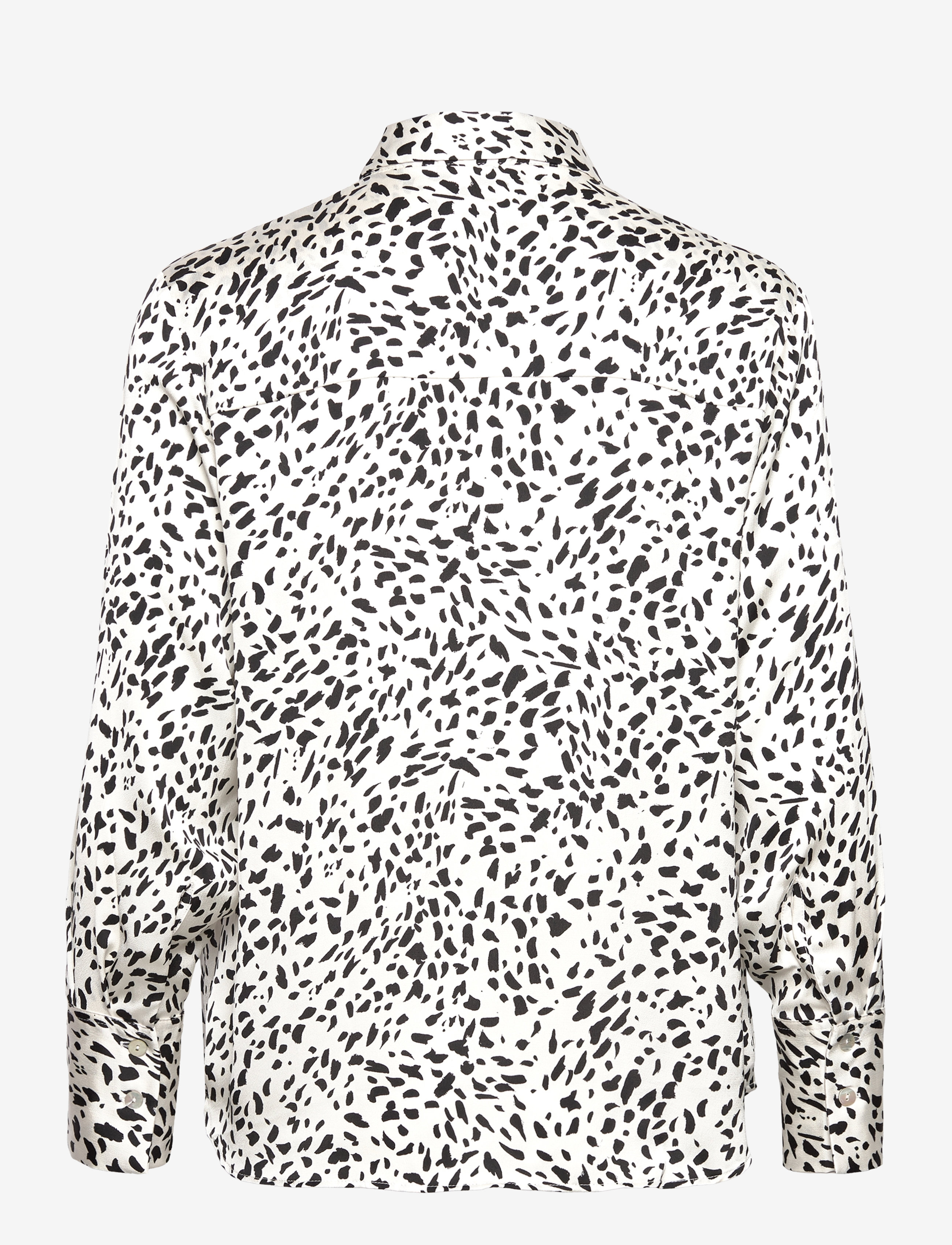 Mango - Satin finish flowy shirt - overhemden met lange mouwen - brown - 1