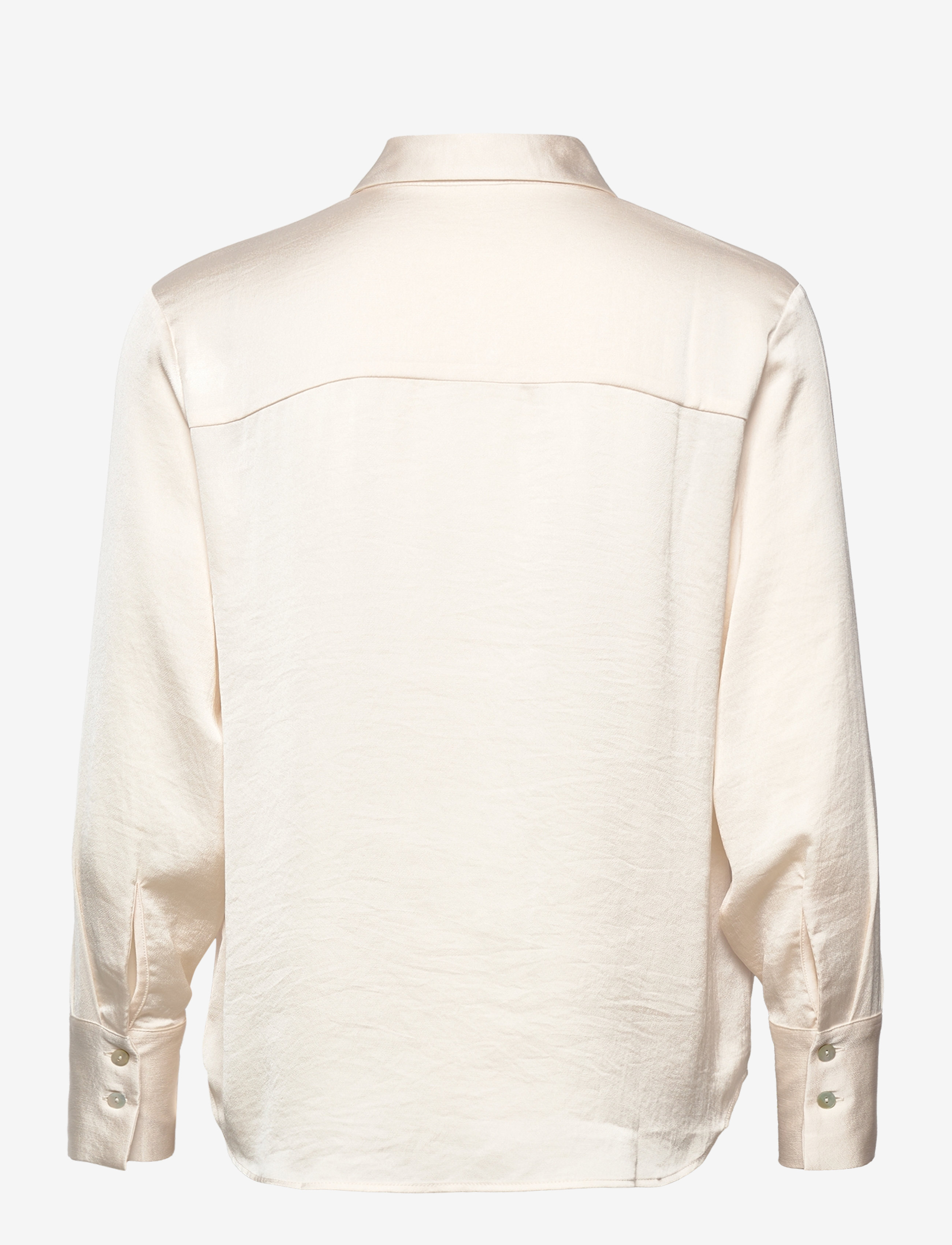 Mango - Satin finish flowy shirt - långärmade skjortor - offwhite - 1