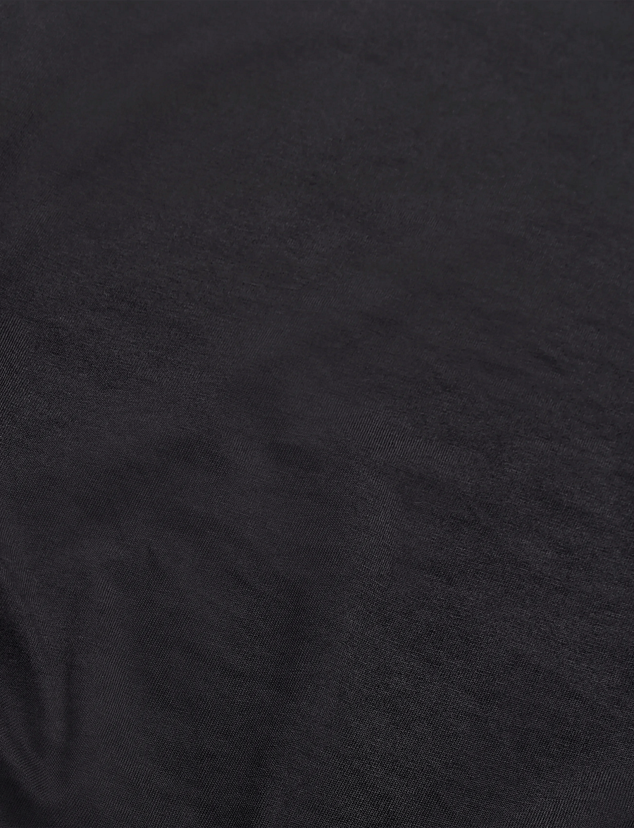 Mango - Asymmetric T-shirt with pleat detail - t-shirts - black - 4