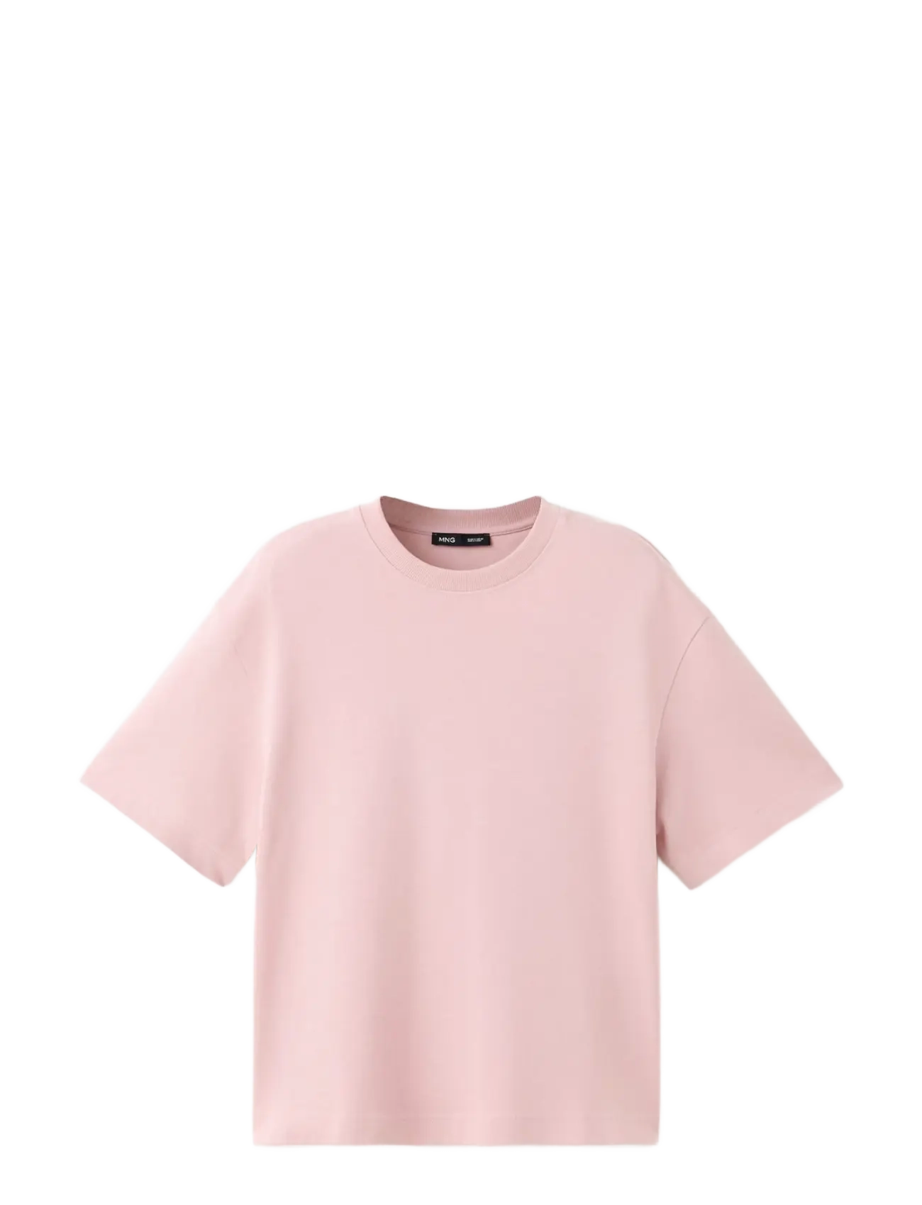 Mango Oversized short-sleeved t-shirt - T-shirts & Toppe - PINK / pink/rose