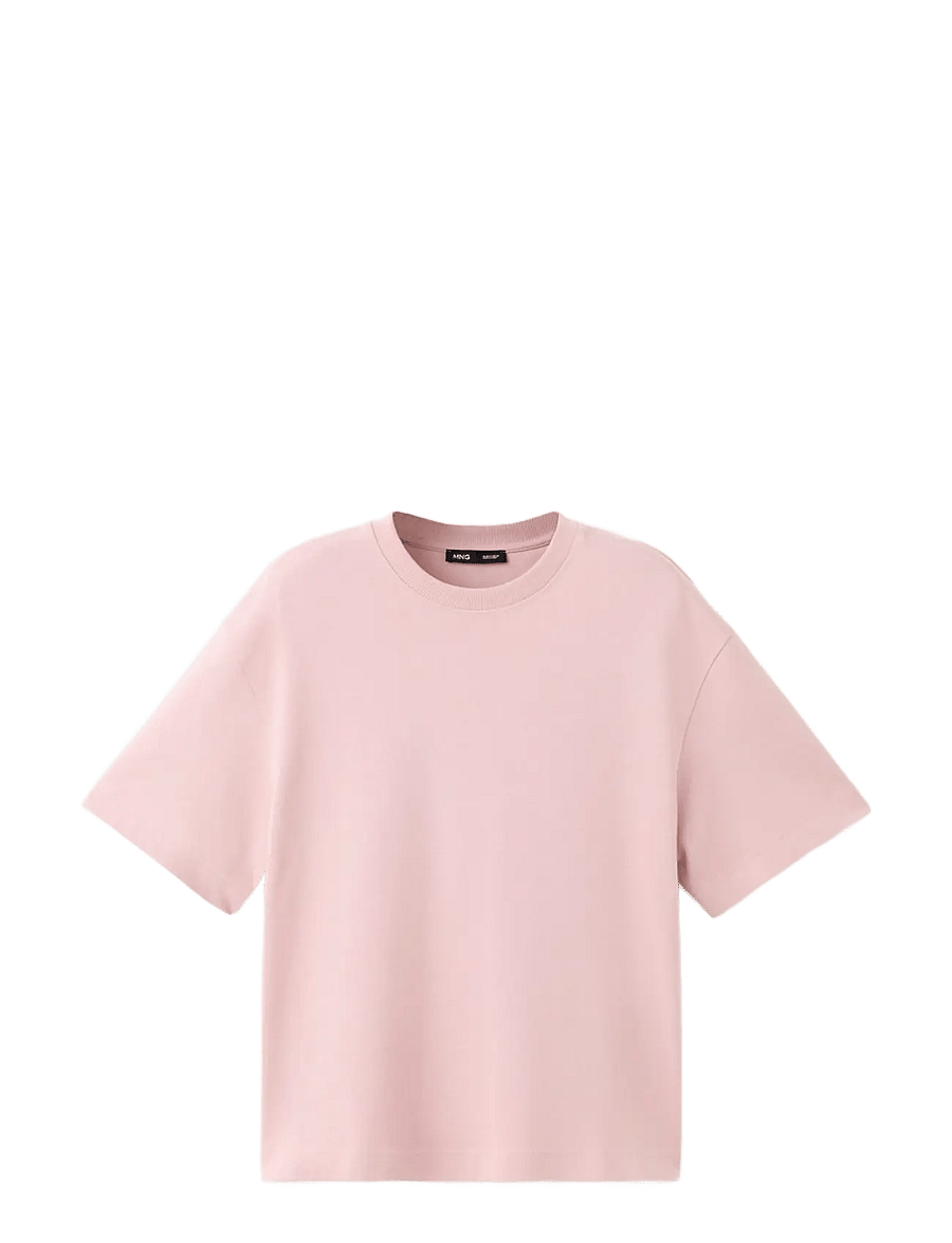 Mango - Oversized short-sleeved t-shirt - t-shirts - pink - 0
