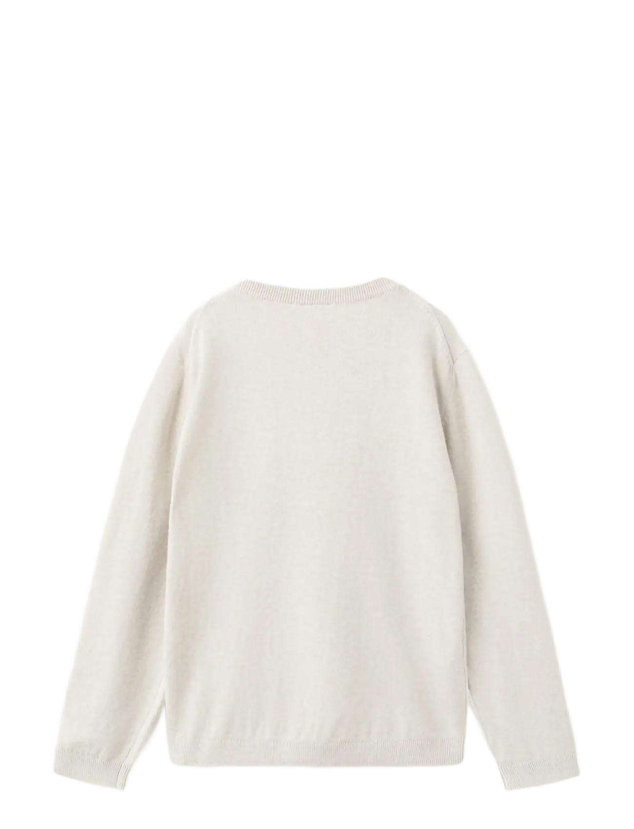 Mango - 100% cotton fine-knit sweater - stickade tröjor - light beige - 1