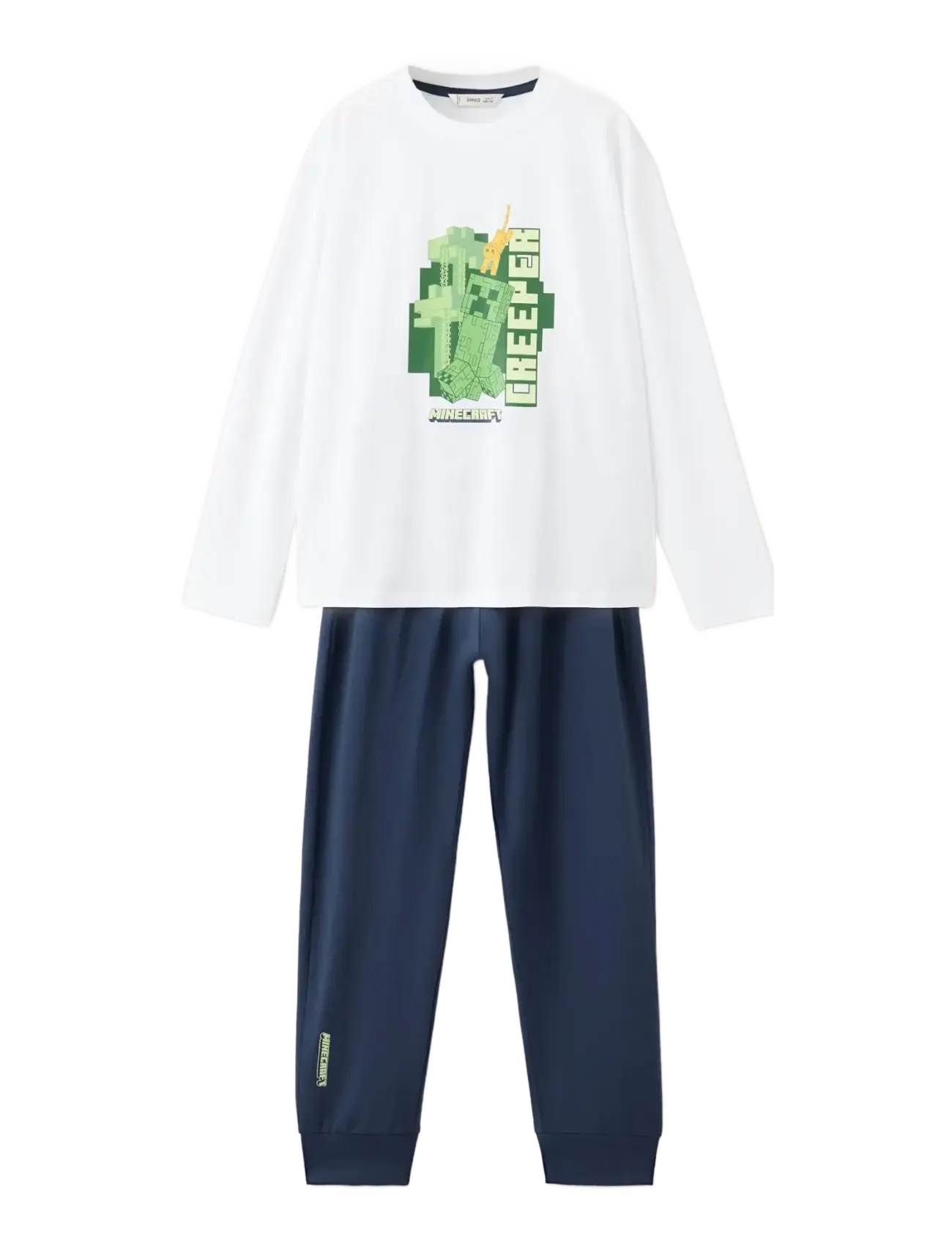 Mango Full printed cotton pyjamas set - Mango - NAVY / navy