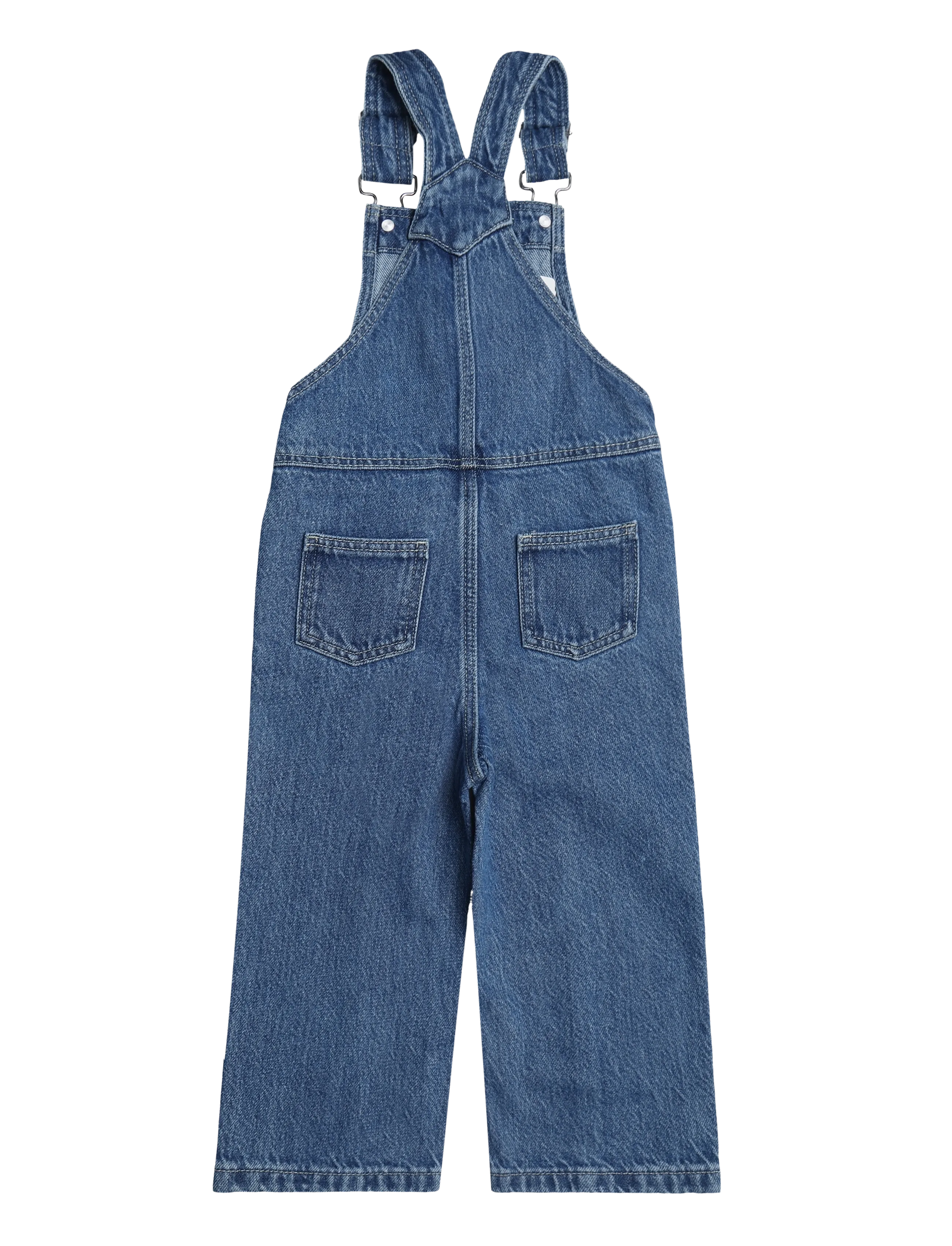 Mango - Denim dungarees with contrast stitching - buksedragter - open blue - 1