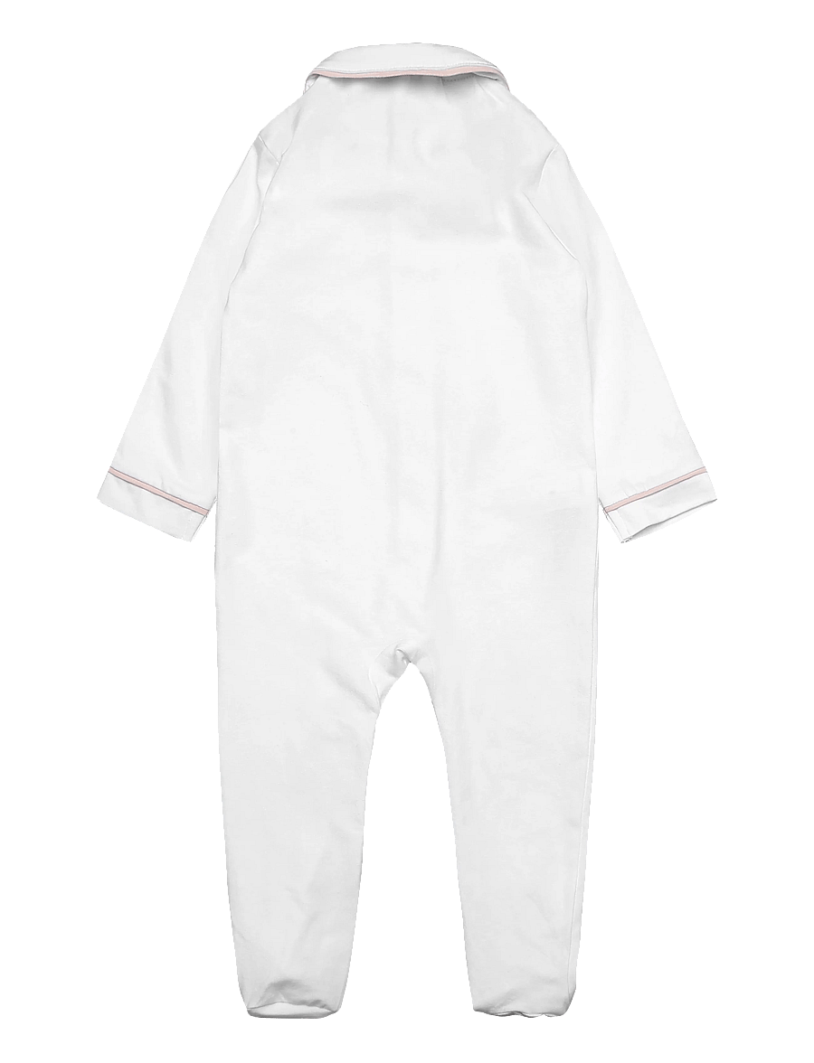 Mango - Contrast trim pyjama onesie - sovoveraller - pink - 1
