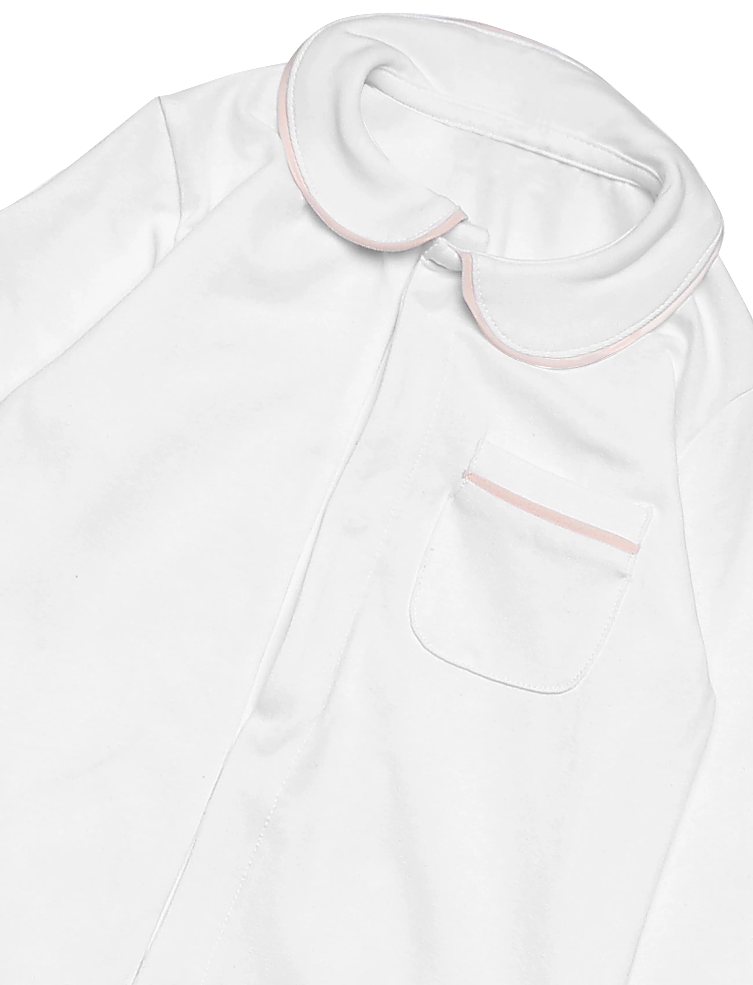 Mango - Contrast trim pyjama onesie - sovoveraller - pink - 2