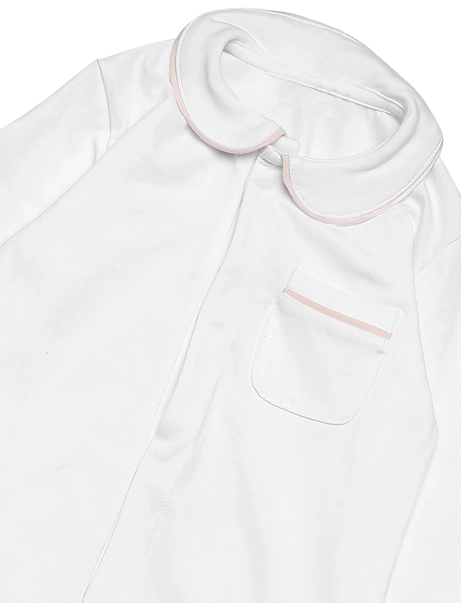 Mango - Contrast trim pyjama onesie - sovoveraller - pink - 2