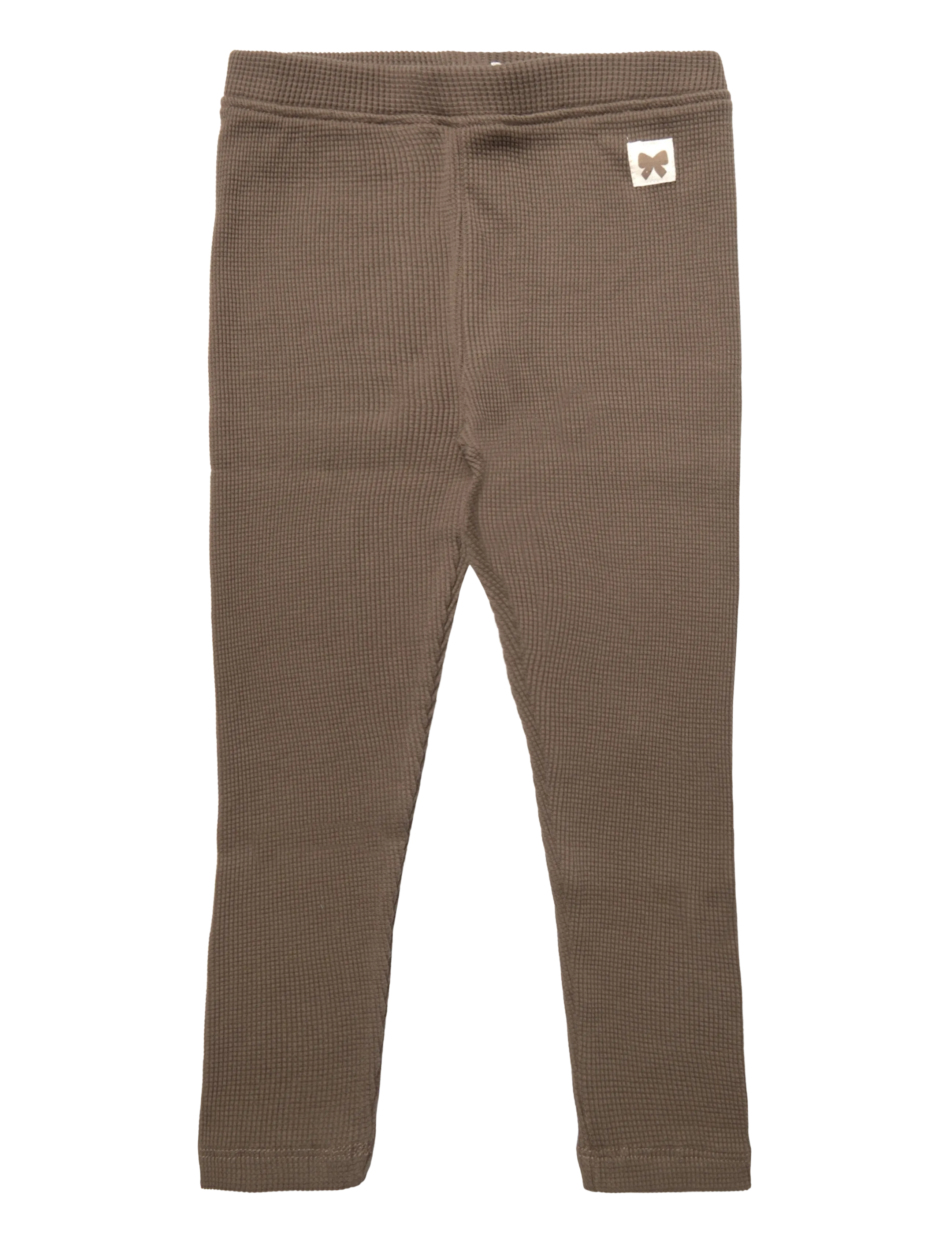 Mango Waffle cotton leggings - Leggings - BROWN / brown