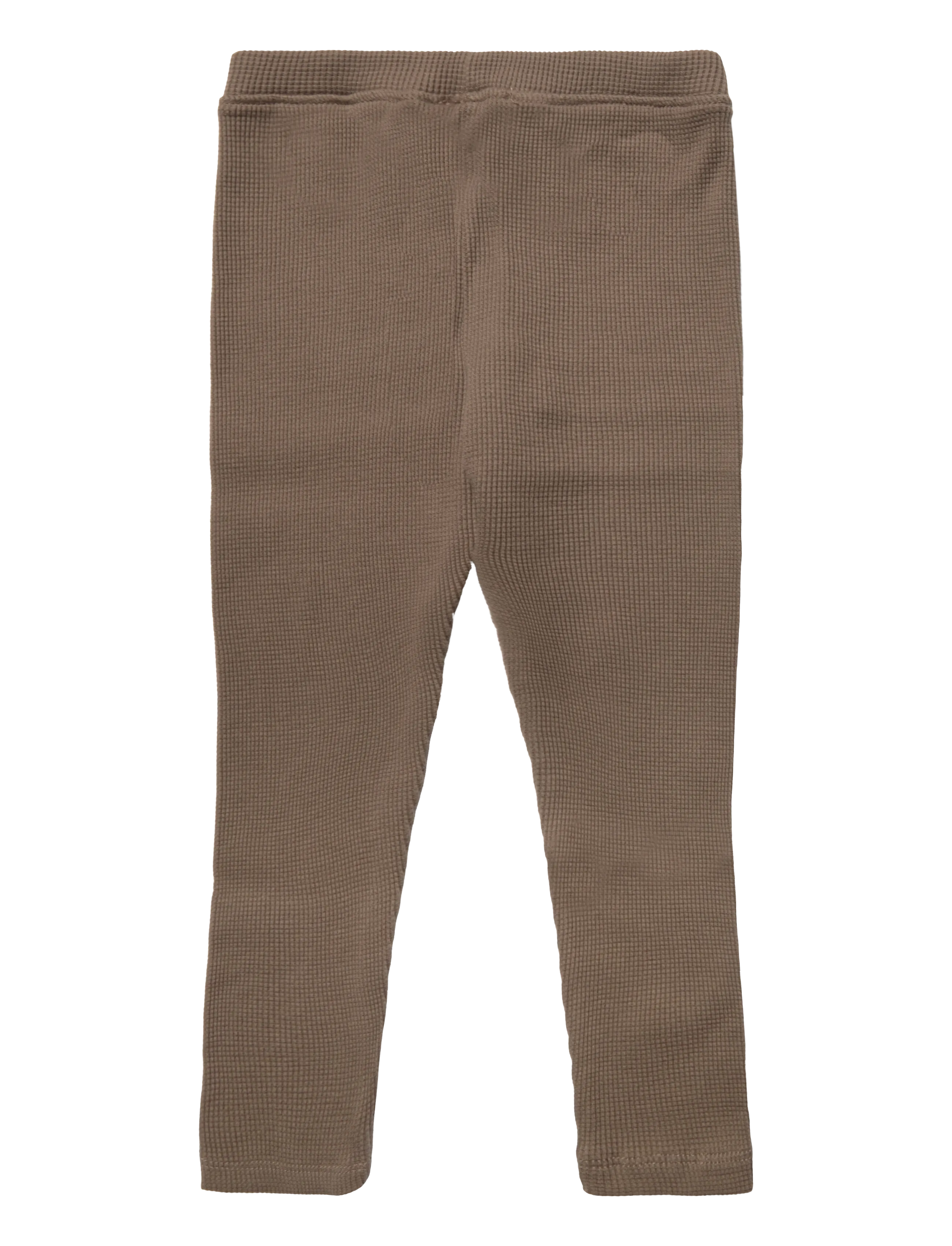 Mango - Waffle cotton leggings - leggings - brown - 1