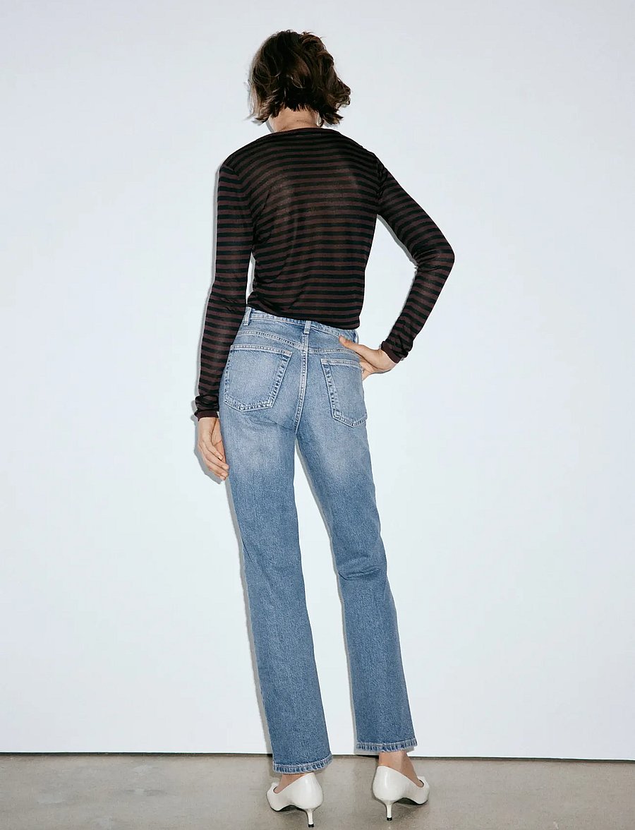 Mango - Slim-fit high-waist jeans - slim jeans - open blue - 3