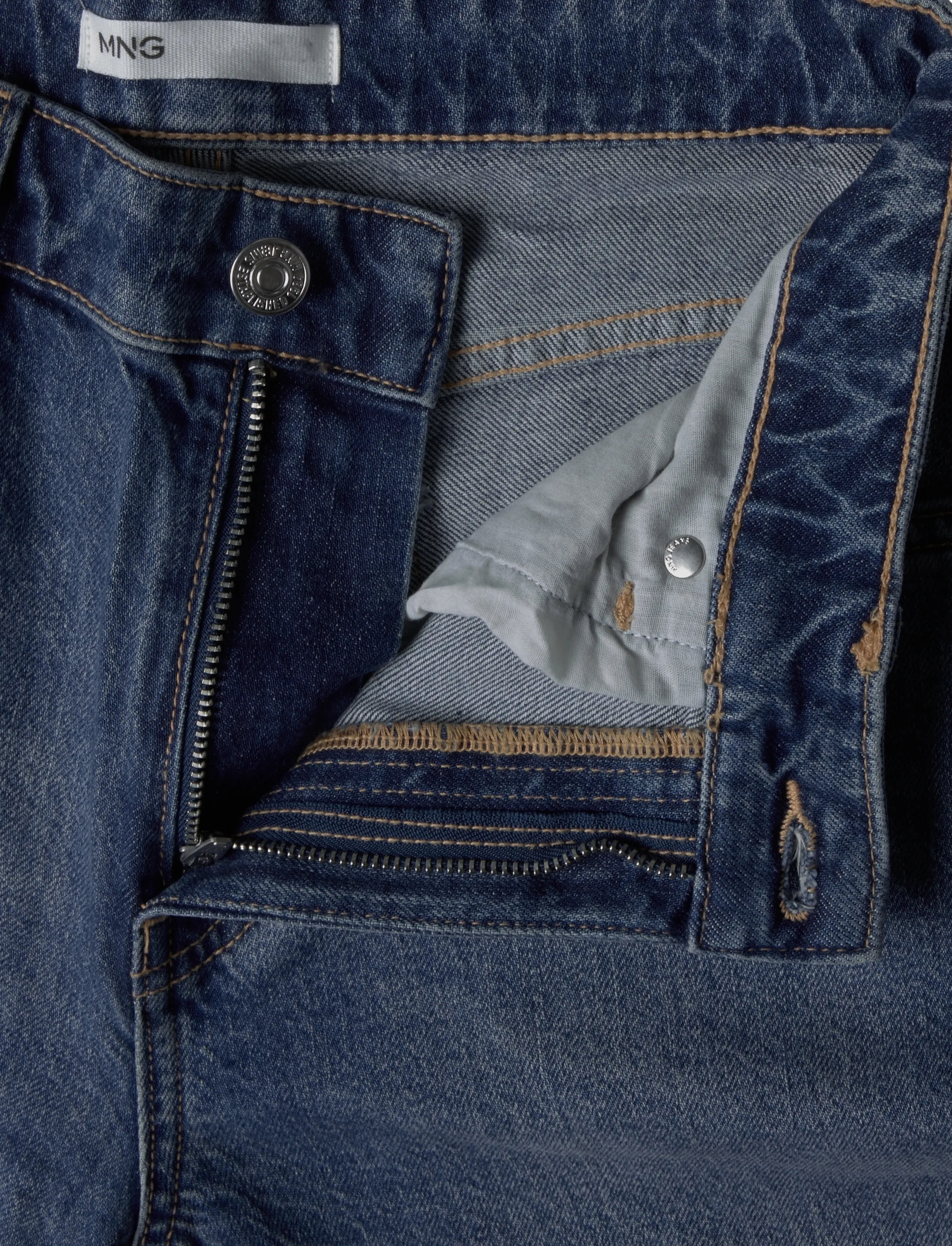 Mango - Slim-fit high-waist jeans - slim jeans - open blue - 5