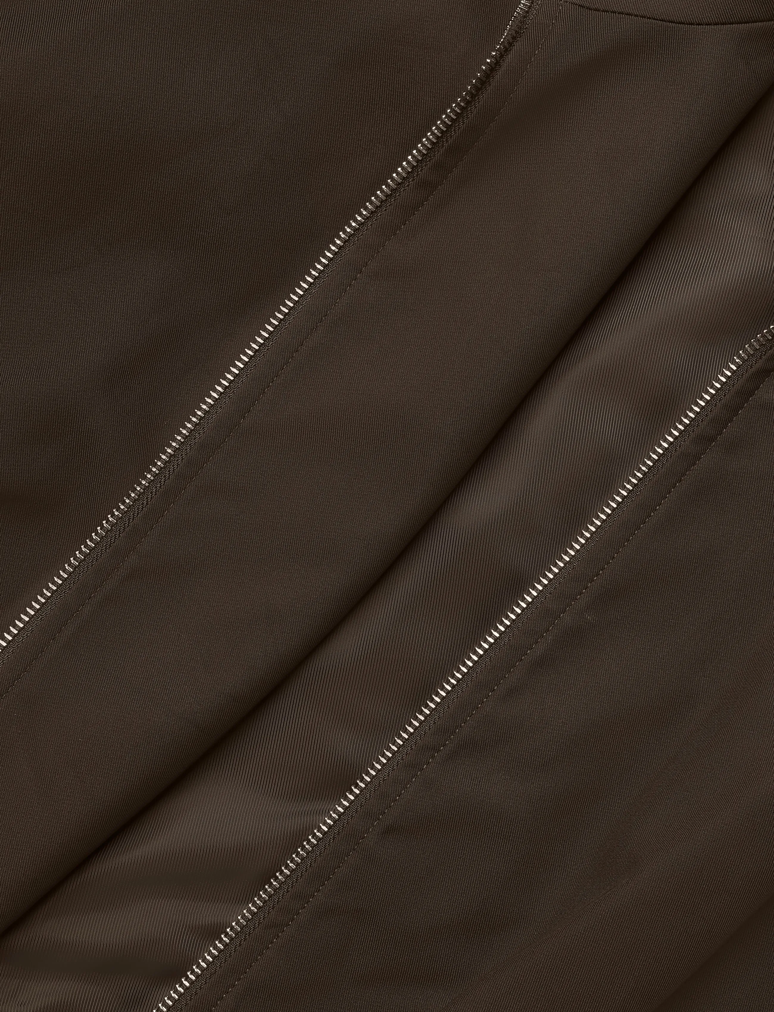 Mango - Oversized funnel-neck jacket - vårjackor - dark brown - 4