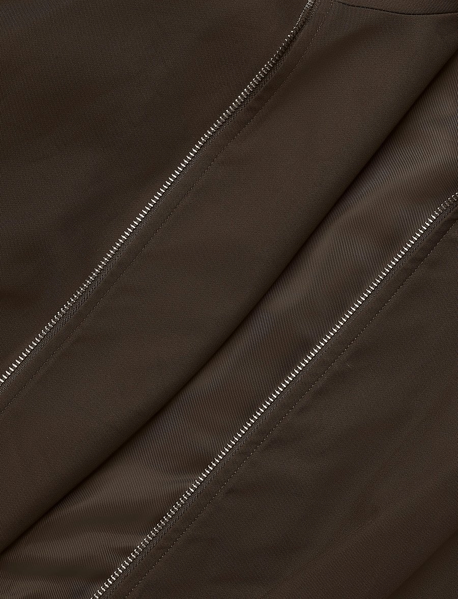 Mango - Oversized funnel-neck jacket - vårjackor - dark brown - 4