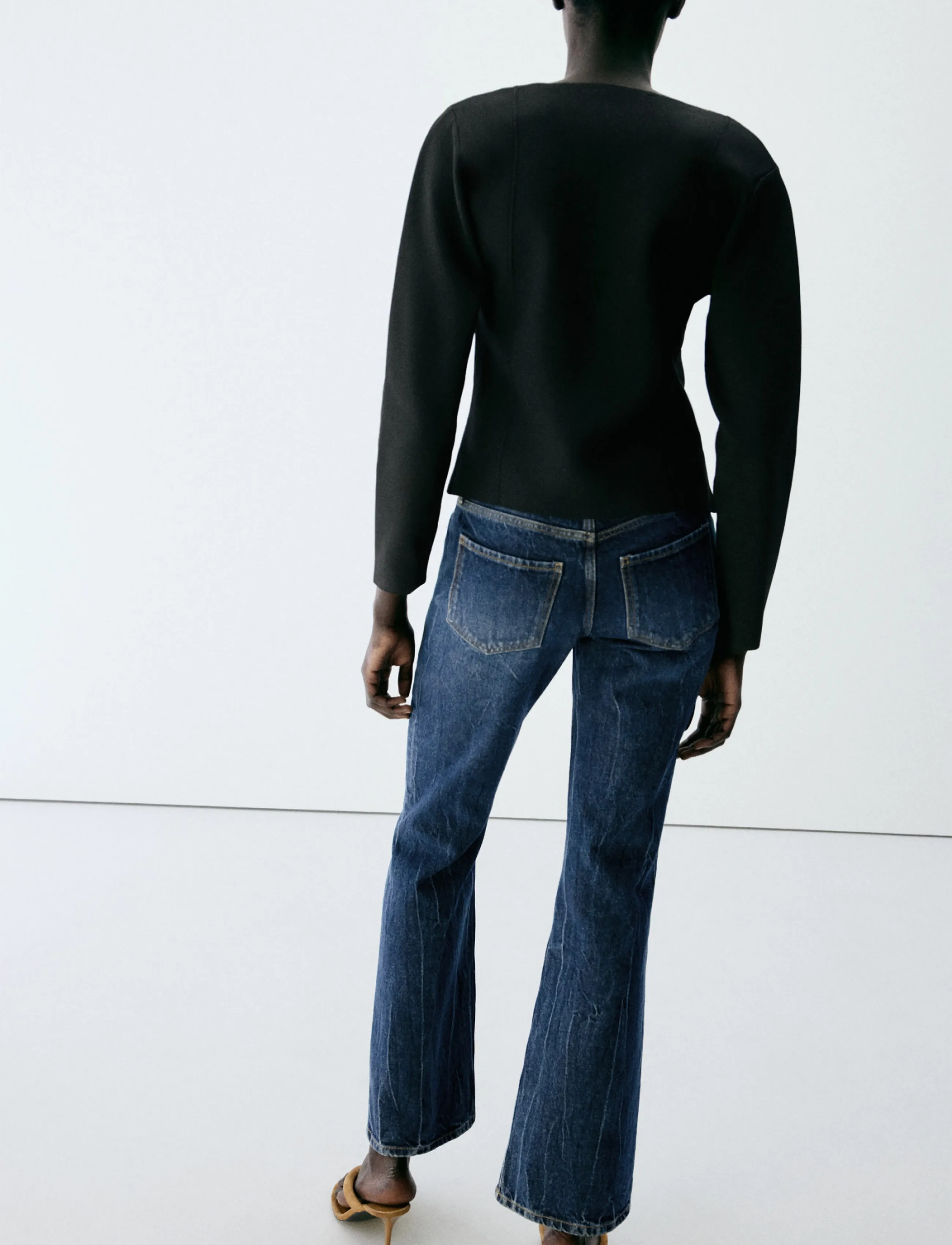 Mango - Low-rise flared jeans - utsvängda jeans - open blue - 2