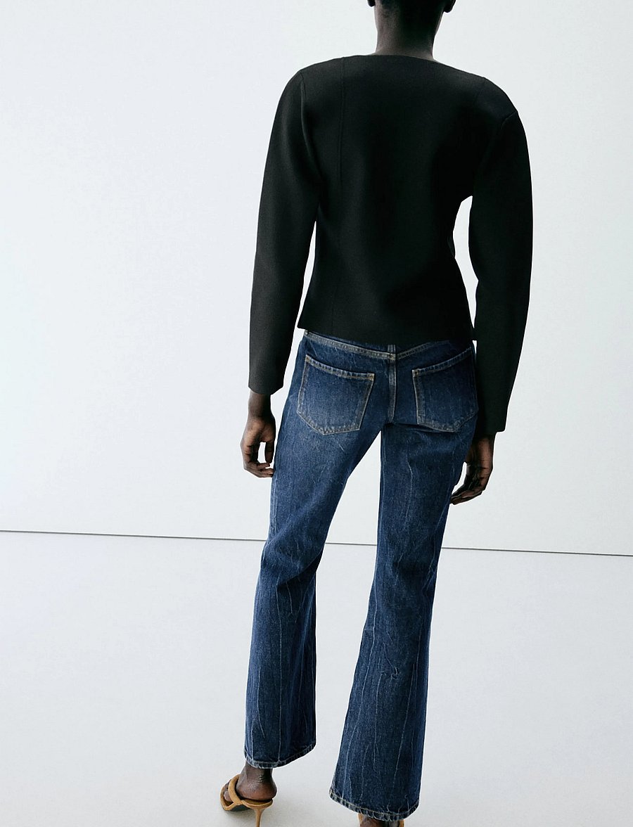 Mango - Low-rise flared jeans - utsvängda jeans - open blue - 3