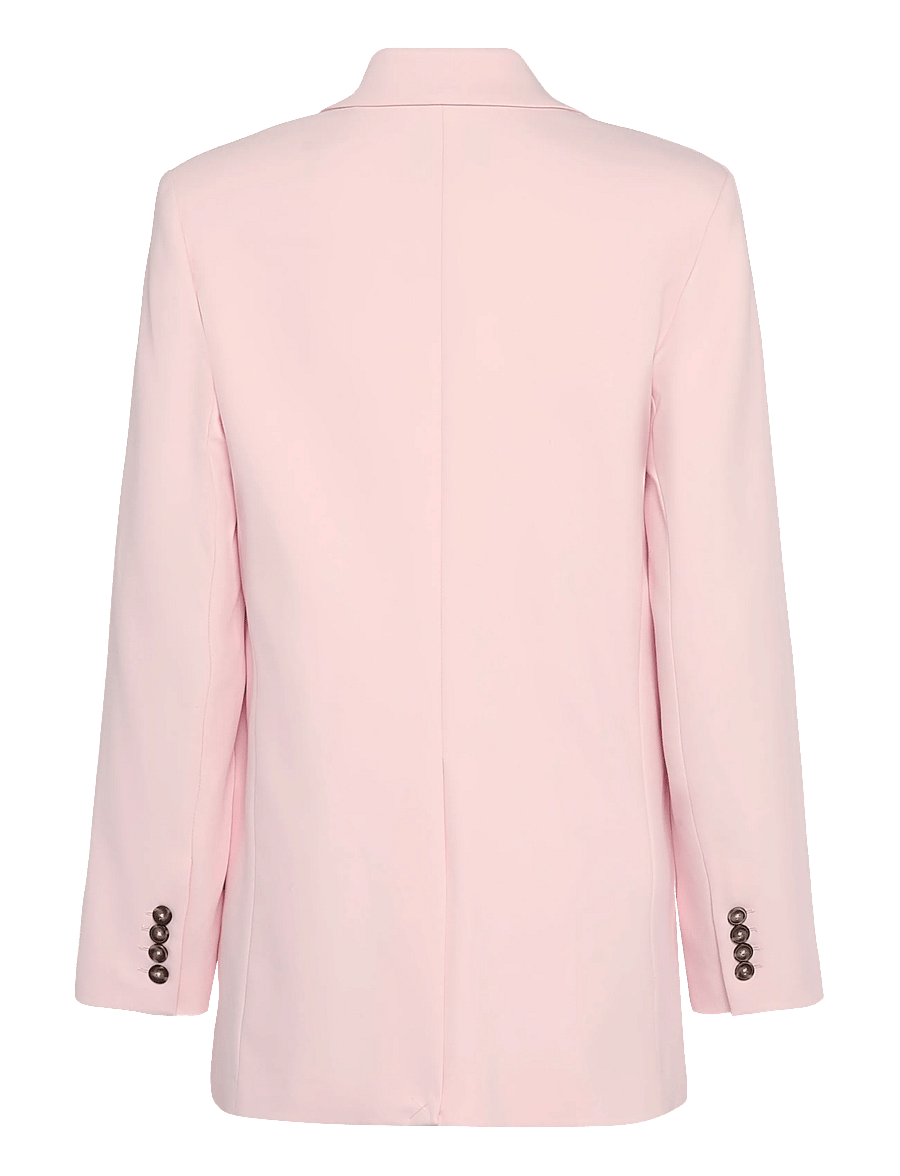 Mango - Double-breasted cotton blend suit blazer - dubbelknäppta kavajer - lt-pastel pink - 2