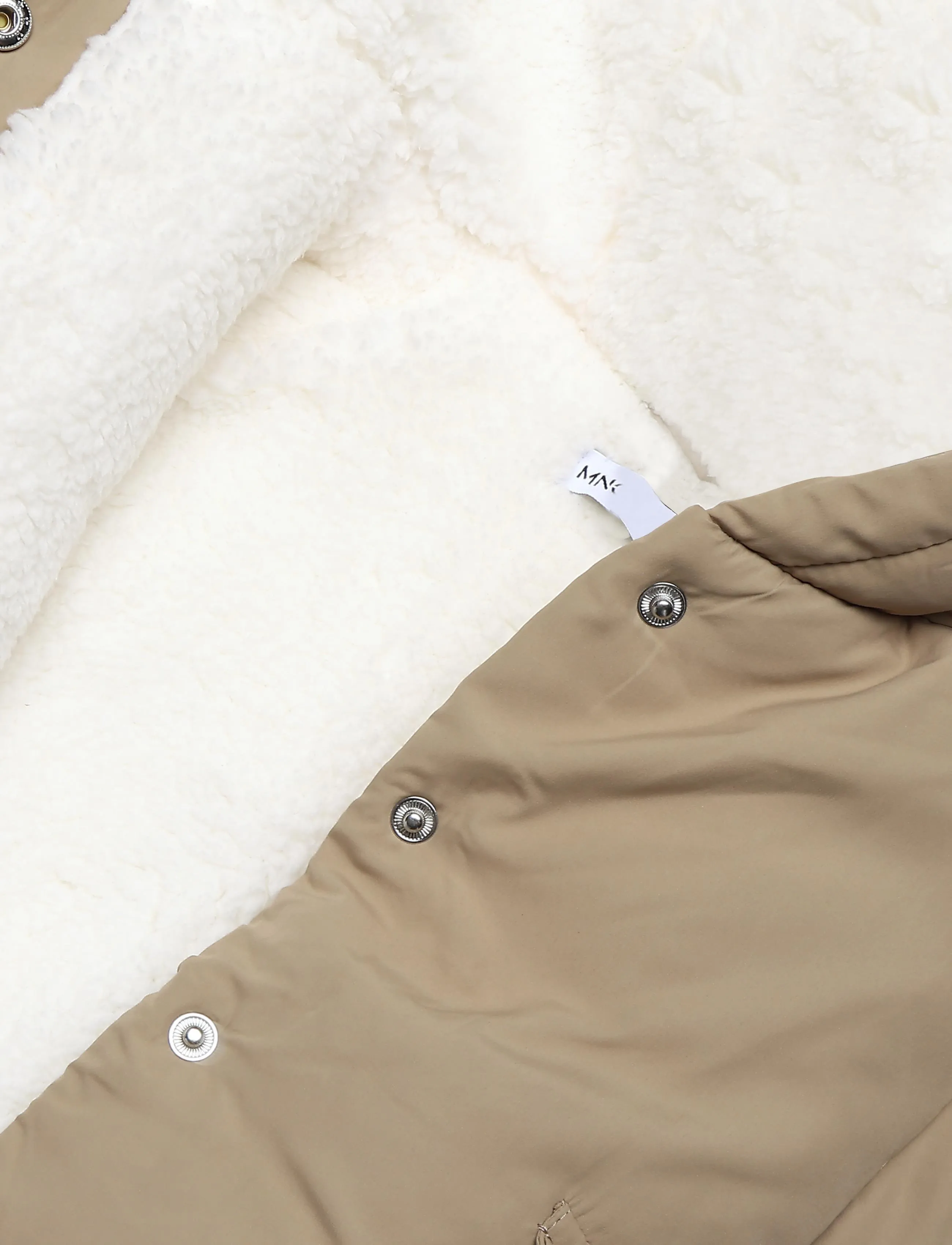 Mango - Fur-effect quilted coat - quiltede jakker - medium brown - 4