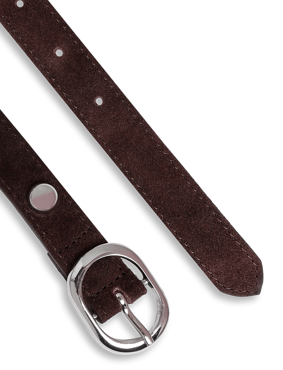 Mango - Stud leather belt - skärp - dark brown - 1