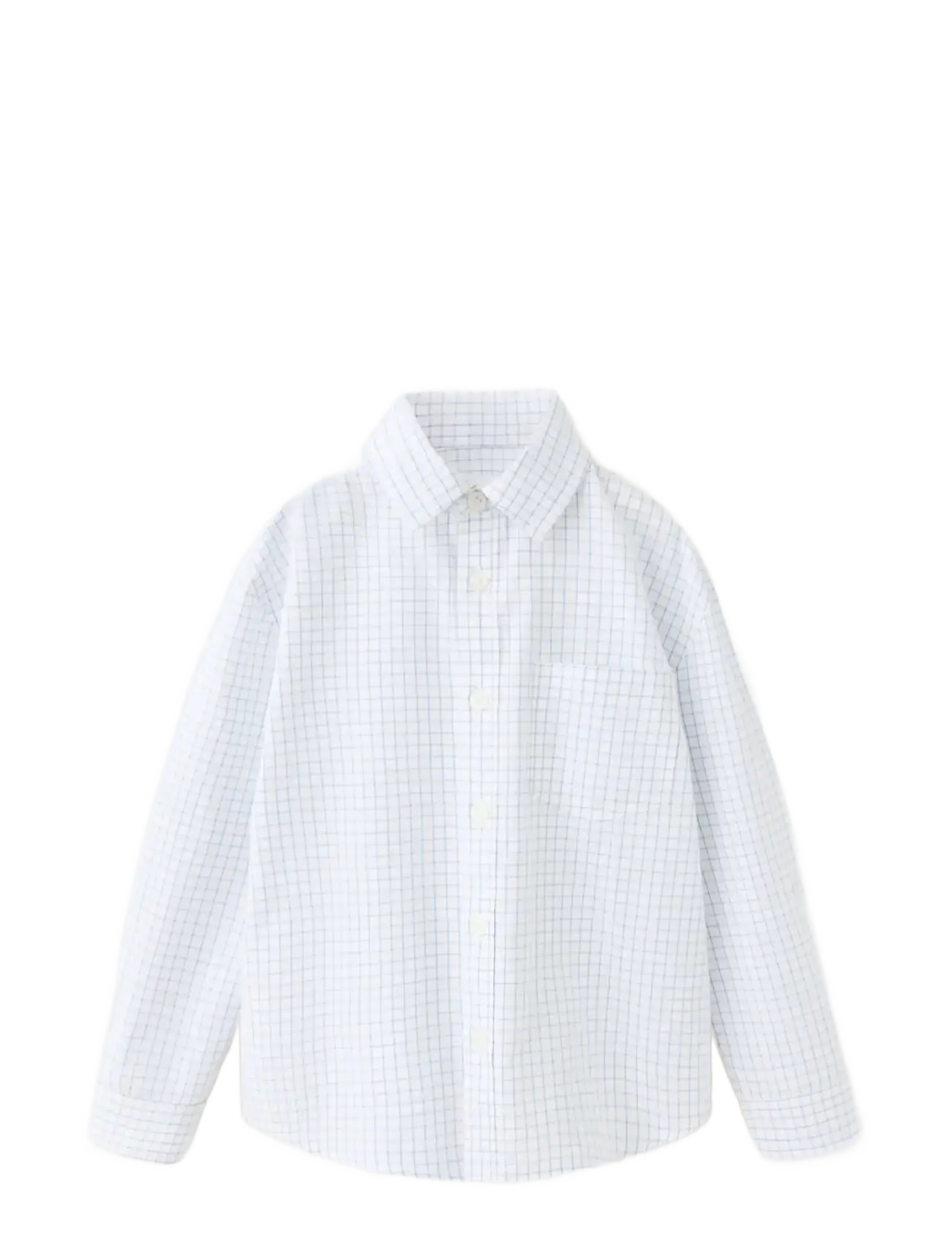 Mango Check cotton shirt - Kläder - WHITE / white