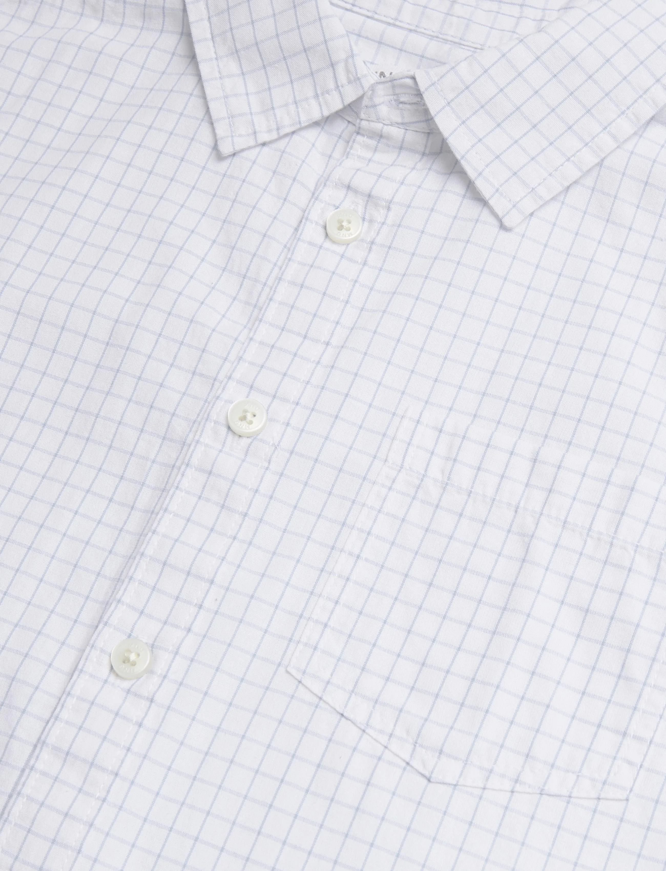 Mango - Check cotton shirt - langærmede skjorter - white - 2