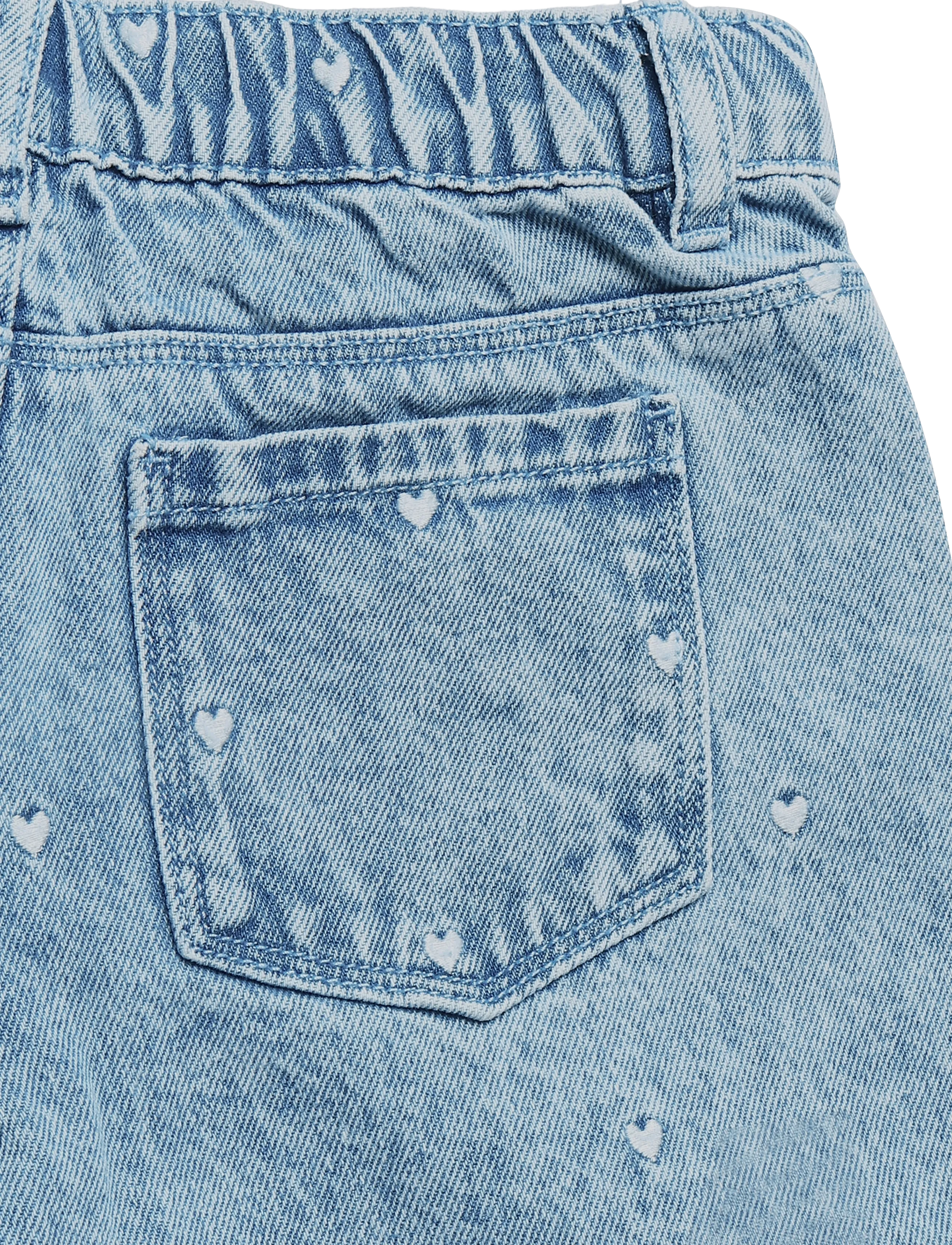 Mango - Palazzo jeans with embroidered hearts - brede jeans - open blue - 3