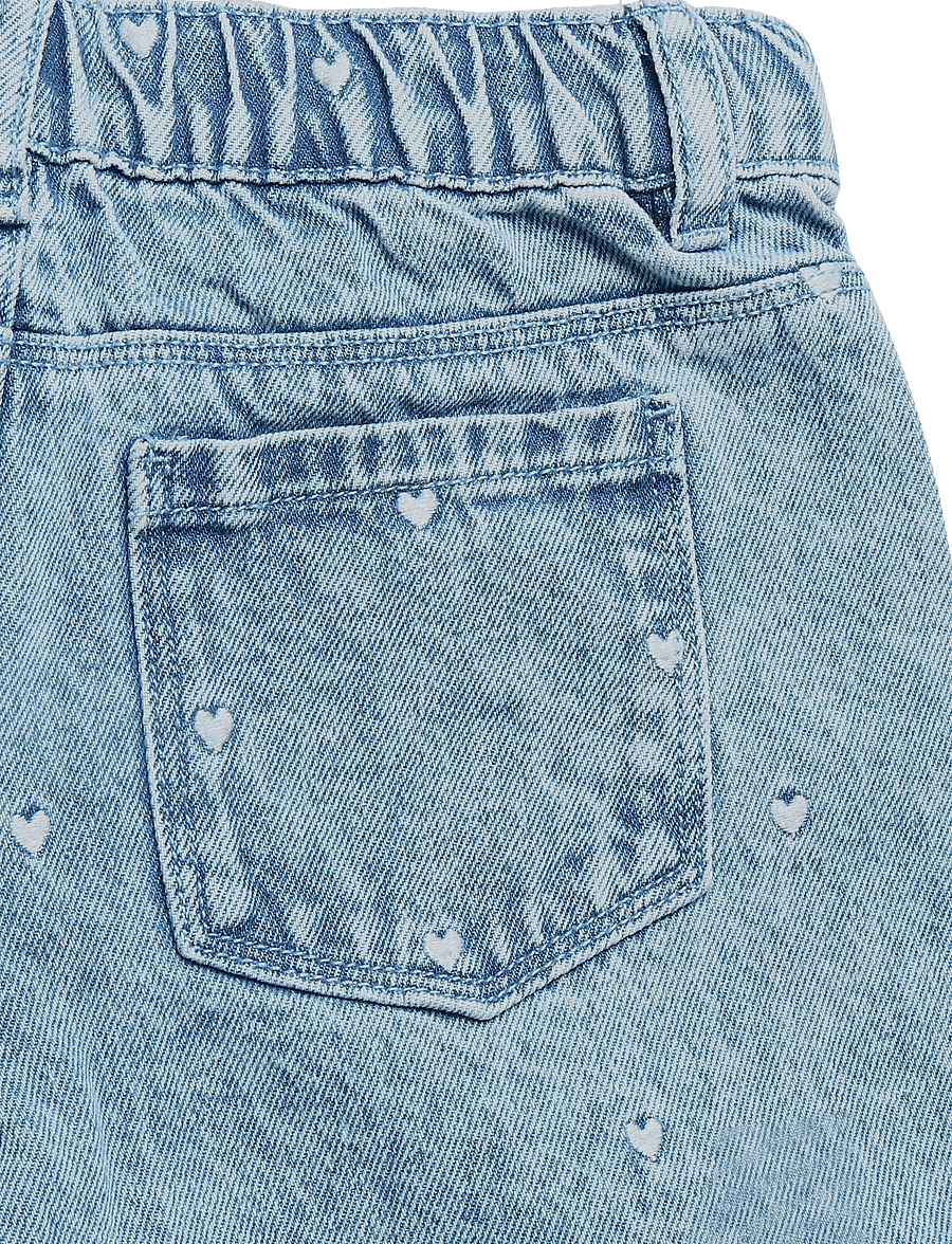 Mango - Palazzo jeans with embroidered hearts - brede jeans - open blue - 3